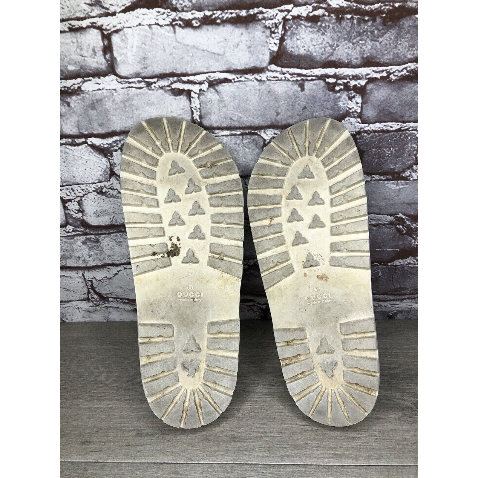 Gucci GUCCI Web White Rubber Logo Casual Slides Designer Sandals M Size US 11 / EU 44 - 8 Thumbnail