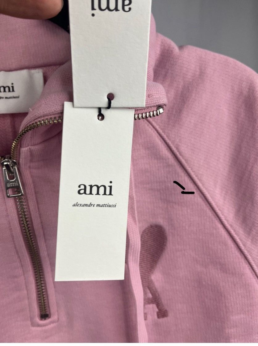 AMI Ami Paris Pink De Coeur Zip Sweatshirt XXS NWT Size XXS / US 00 / IT 34 - 6 Thumbnail