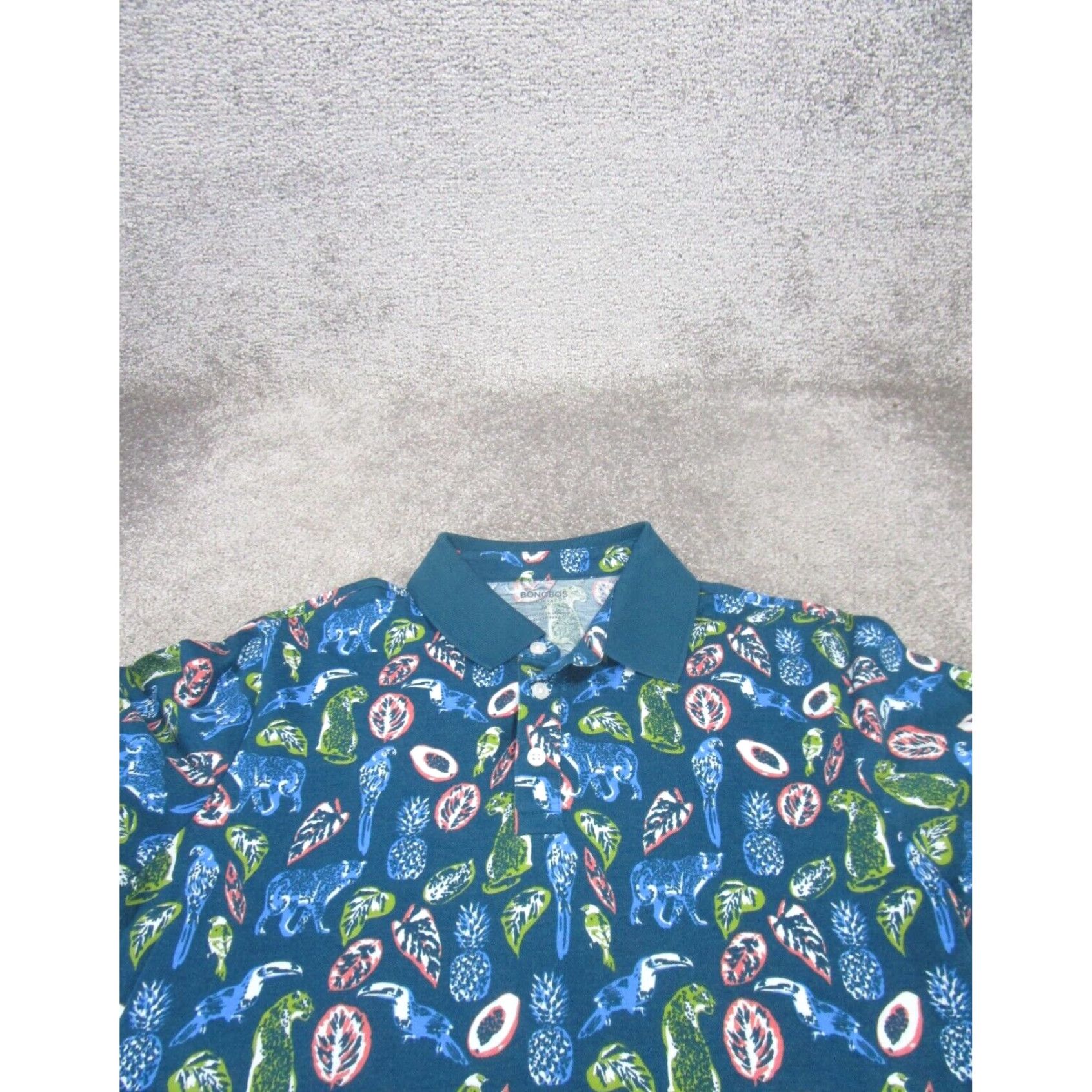 Bonobos Bonobos Mens Slim Fit Polo Shirt Blue Medium Cotton Stretch Size US M / EU 48-50 / 2 - 2 Thumbnail