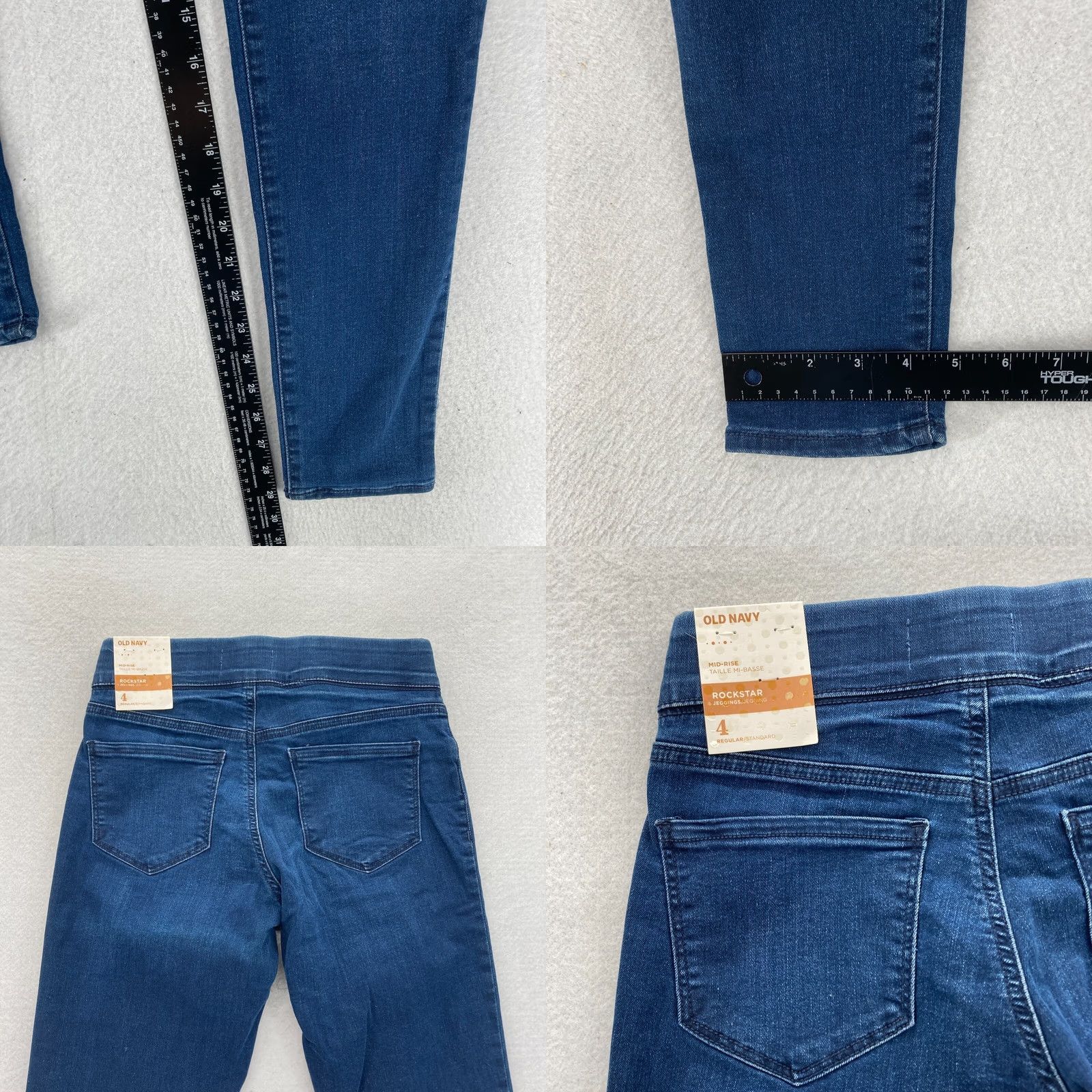 Old Navy Old Navy Jeans Women's 4 Dark Blue Stretch Denim Pull On Skinny NWT Rockstar Size 26" / US 2 / IT 38 - 8 Thumbnail