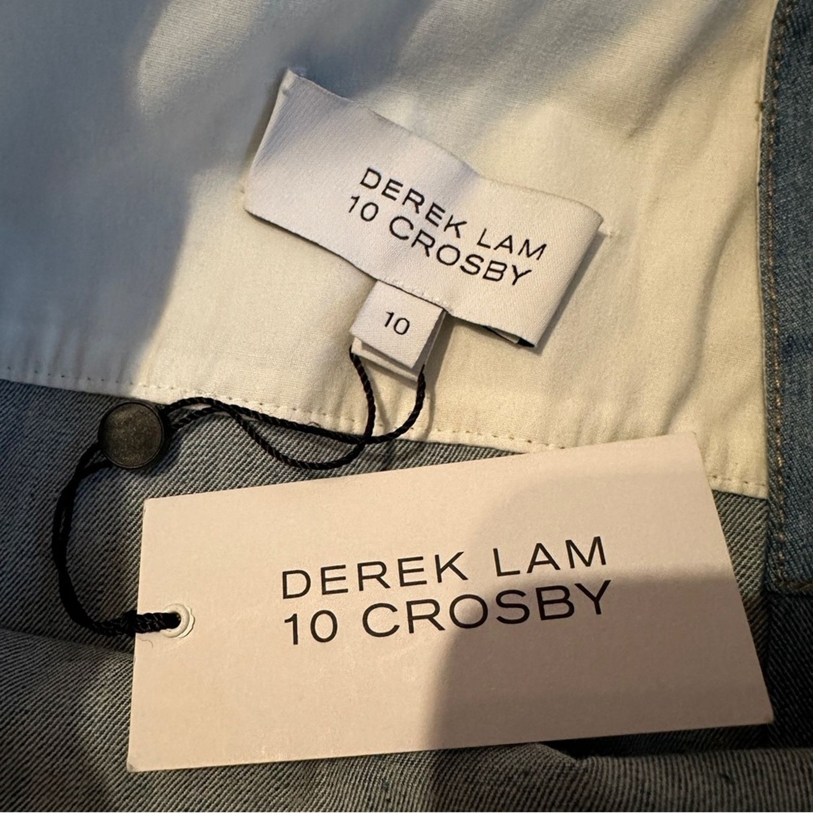 Derek Lam 10 Crosby Derek Lam 10 Crosby Denim Ruffle Slit Long Pencil Skirt Size 32" / US 10 / IT 46 - 8 Thumbnail