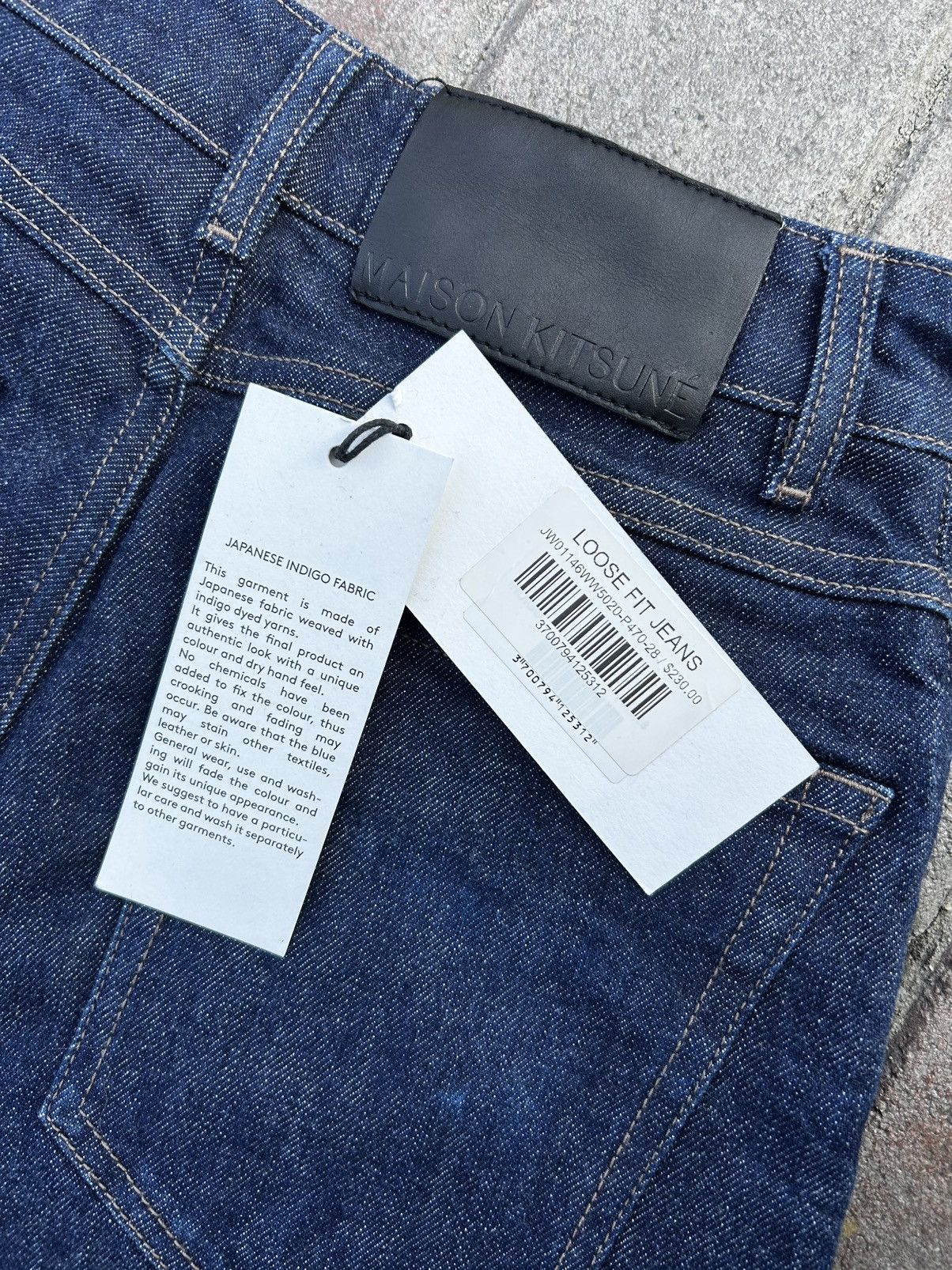 Designer × Japanese Brand × Maison Kitsune Maison Kitsune Raw Japanese Indigo Jeans Size US 28 / EU 44 - 9 Thumbnail