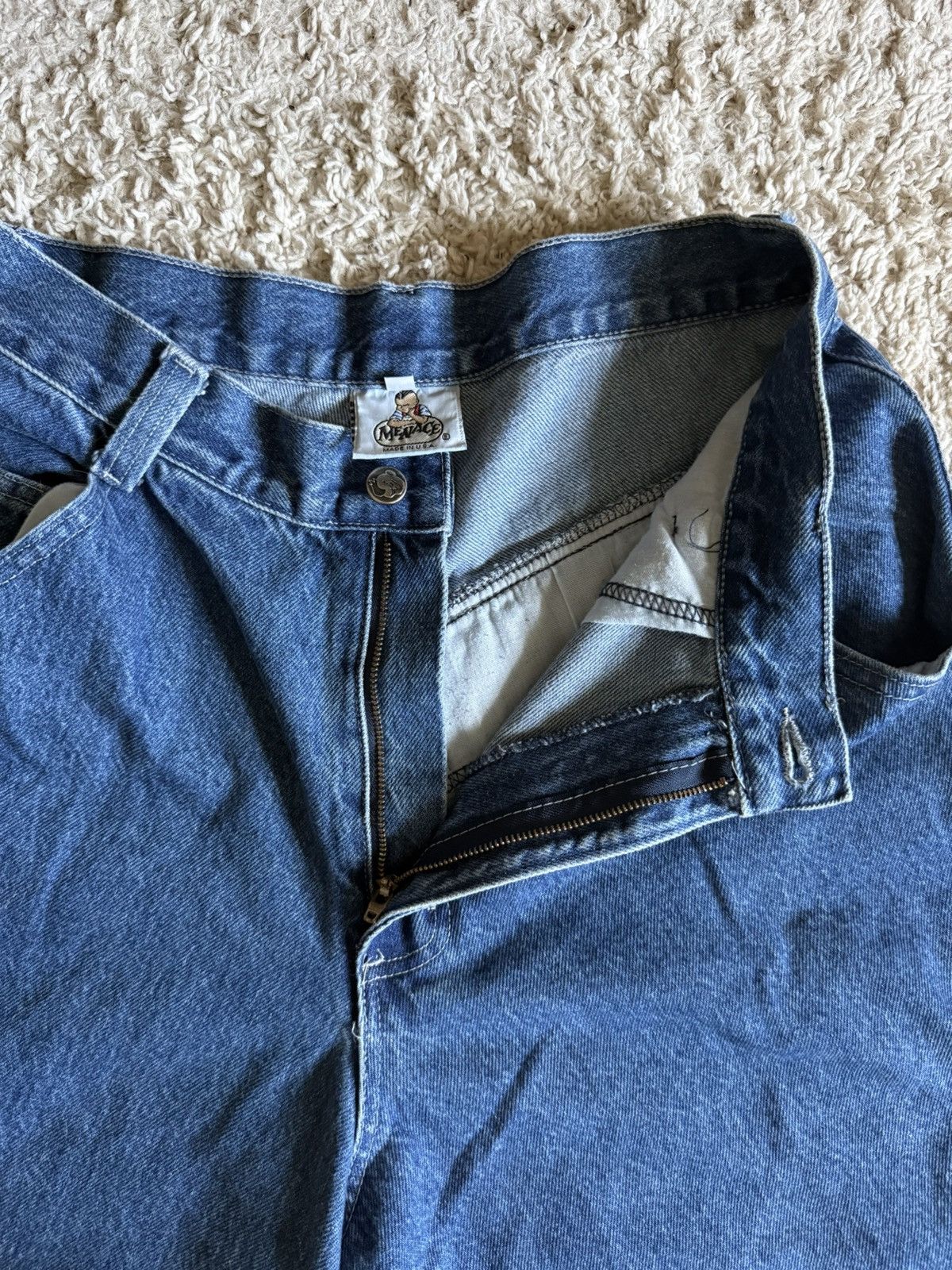 Menace 90s Menace Dragon Denim 66 Inch Opening JNCO Skater Rave Y2K Size US 32 / EU 48 - 15 Thumbnail