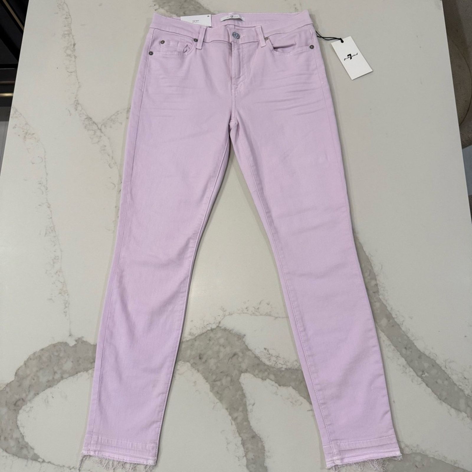 7 For All Mankind 7 For All Mankind NWT The Ankle Skinny Raw Hem Womens 28 Size 28" / US 6 / IT 42 - 5 Thumbnail