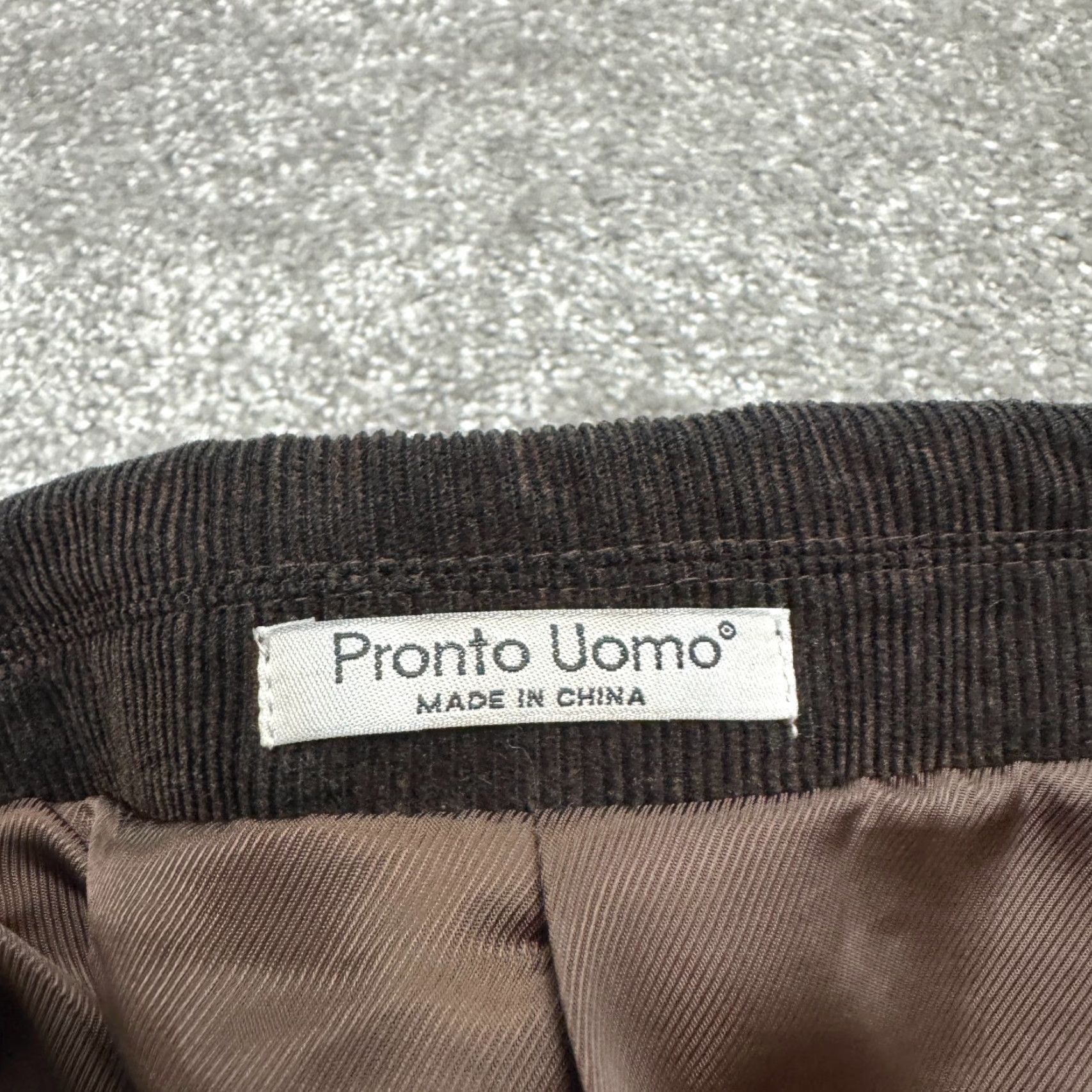 Pronto Uomo Pronto Uomo Corduroy Sport Coat Blazer Jacket Mens 46R Brown Double-Vented Work Size 46R - 6 Thumbnail