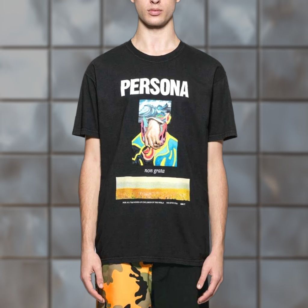 Vintage Rokit T-Shirt Mens Size M Black The Welcome Persona Non Grata For All The Fu**ed Up Give You Sz. M Size US M / EU 48-50 / 2 - 1 Thumbnail