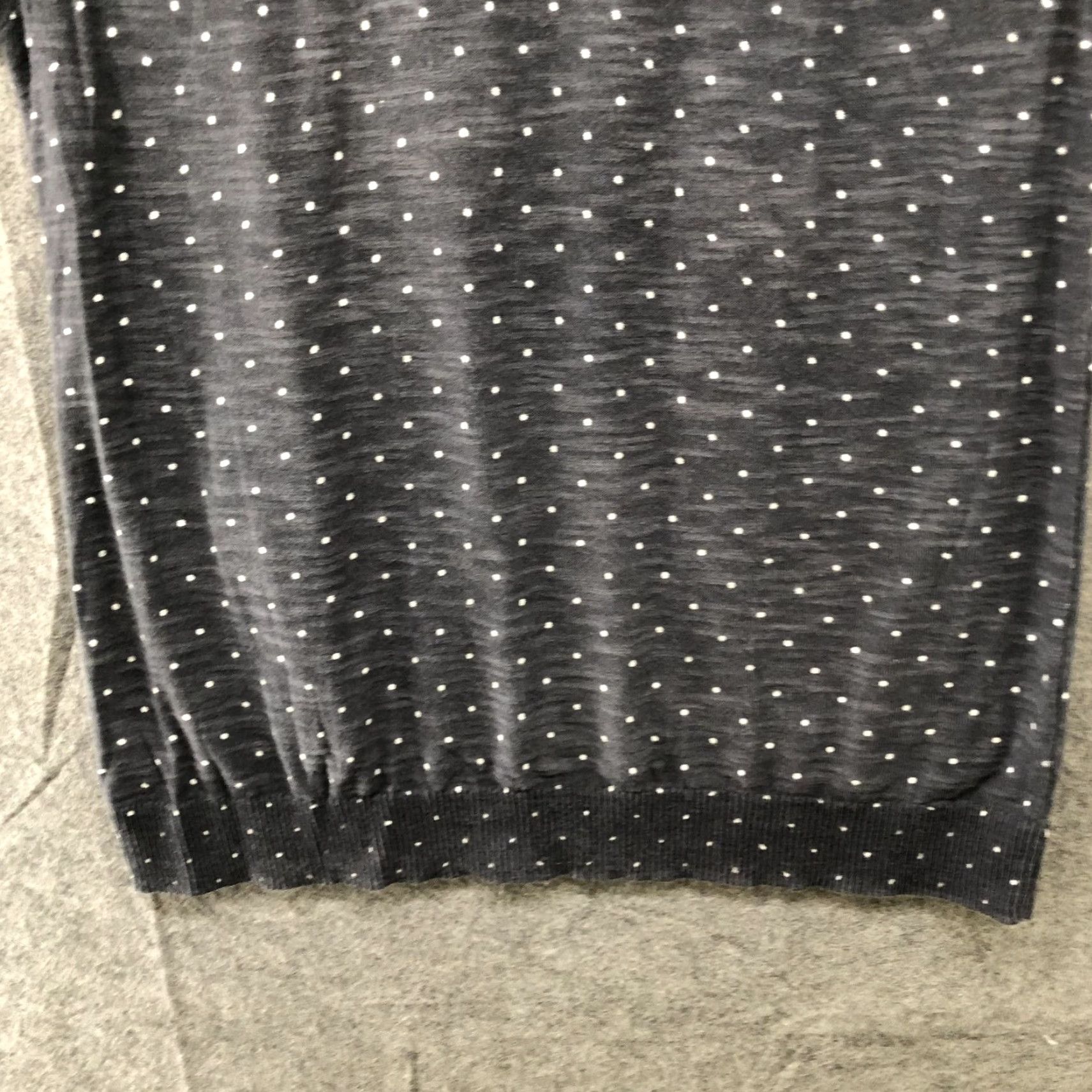 Loft VINTAGE LOFT Short Sleeve Sweater Womens S Gray Polka Dot Lightweight Cotton Crewneck Pullover Size S / US 4 / IT 40 - 4 Thumbnail