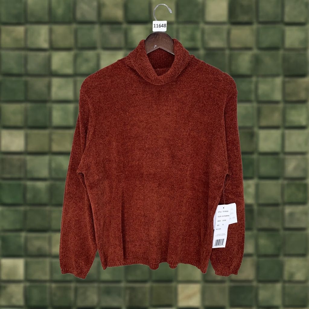 Pierre Cardin Pierre Cardin Pumpkin Orange Chanille Turtle Neck Sweater Womens XL NWT-11648 Size XL / US 12-14 / IT 48-50 - 1 Thumbnail