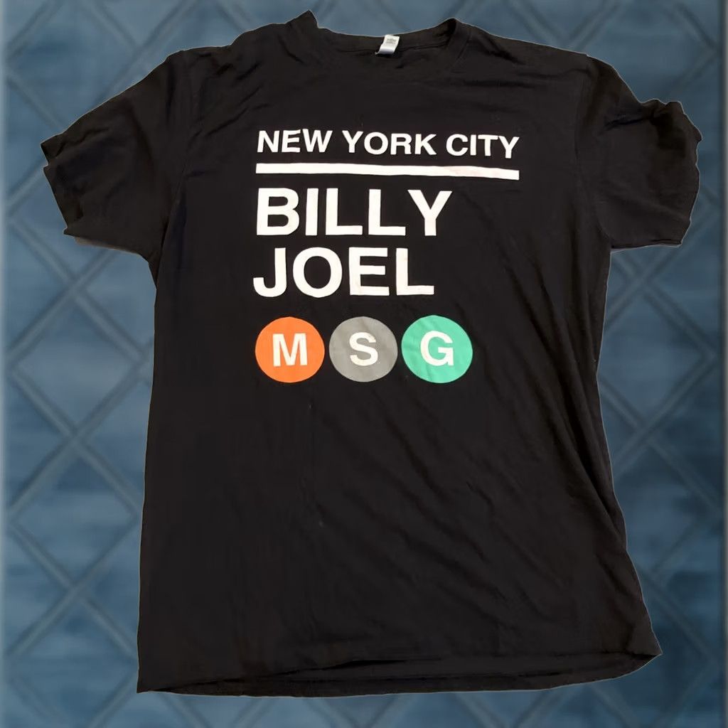 Vintage BILLY JOEL MSG Madison Square Garden Subway T Shirt Men's Large AWESOME Size US L / EU 52-54 / 3 - 1 Thumbnail