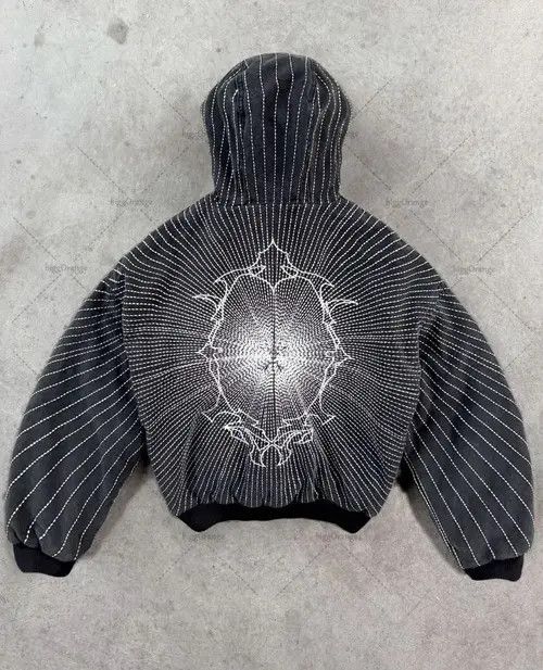 Japanese Brand Harajuku Embroidery Zipper Hoodie Size US L / EU 52-54 / 3 - 3 Thumbnail