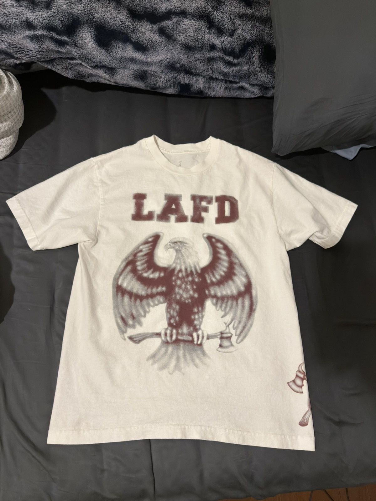 Camiseta Travis Scott LAFD White - Droper