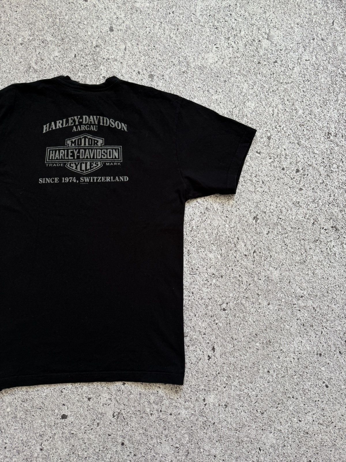 Band Tees × Harley Davidson × Vintage Vintage 2018 Harley Davidson AARGAU Bikers Dog T-Shirt Size US L / EU 52-54 / 3 - 8 Thumbnail