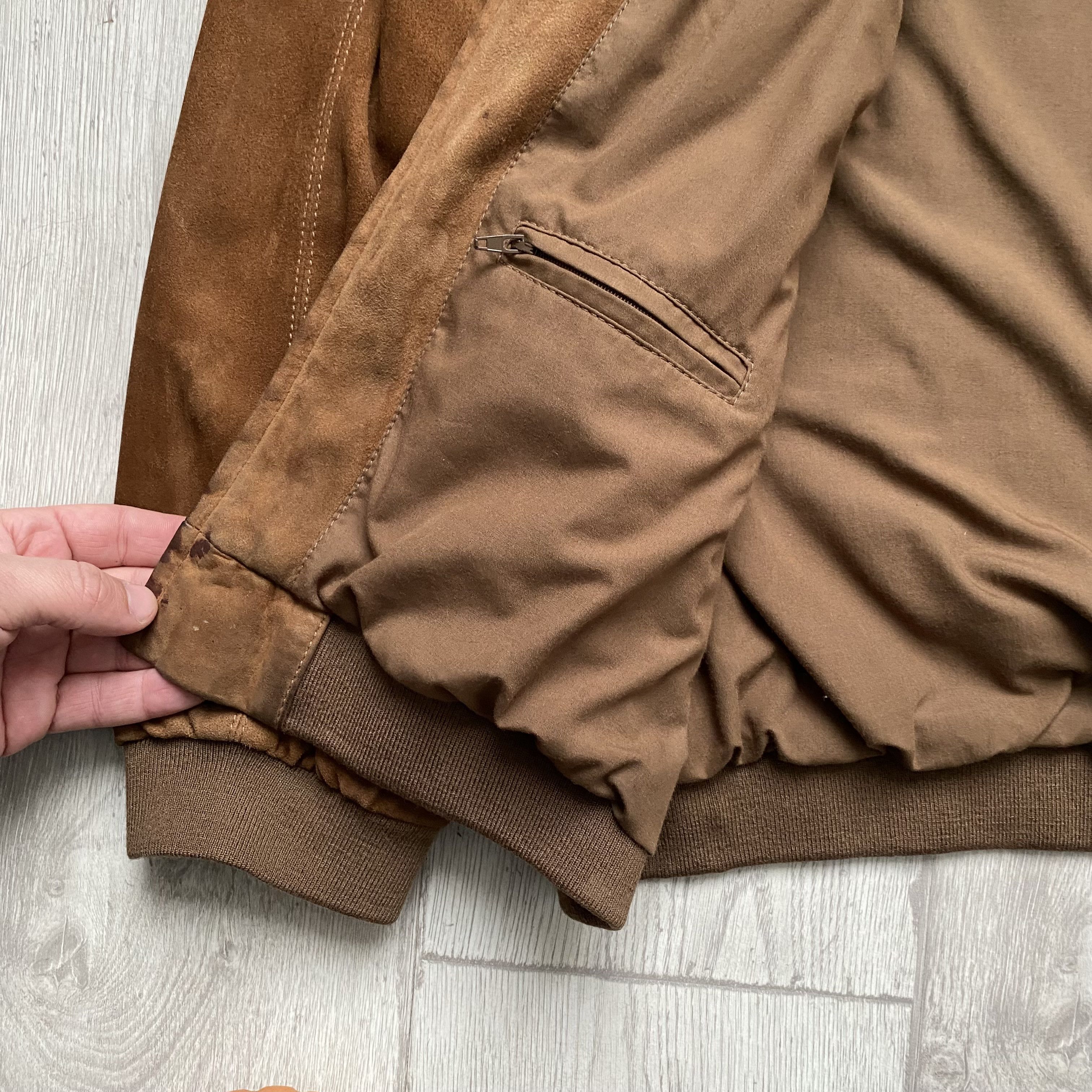 Genuine Leather Vintage Leather Bomber Boxy Jacket Italian Real Suede Size US XL / EU 56 / 4 - 7 Thumbnail
