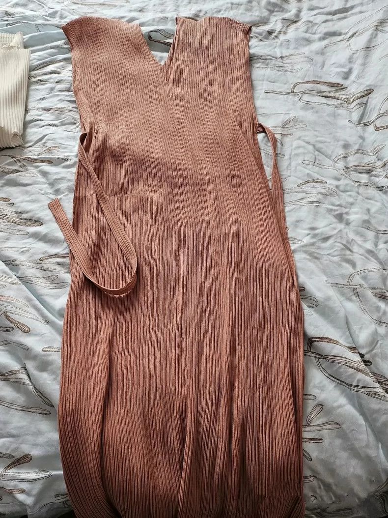 Issey Miyake Pleated Wrap Dress