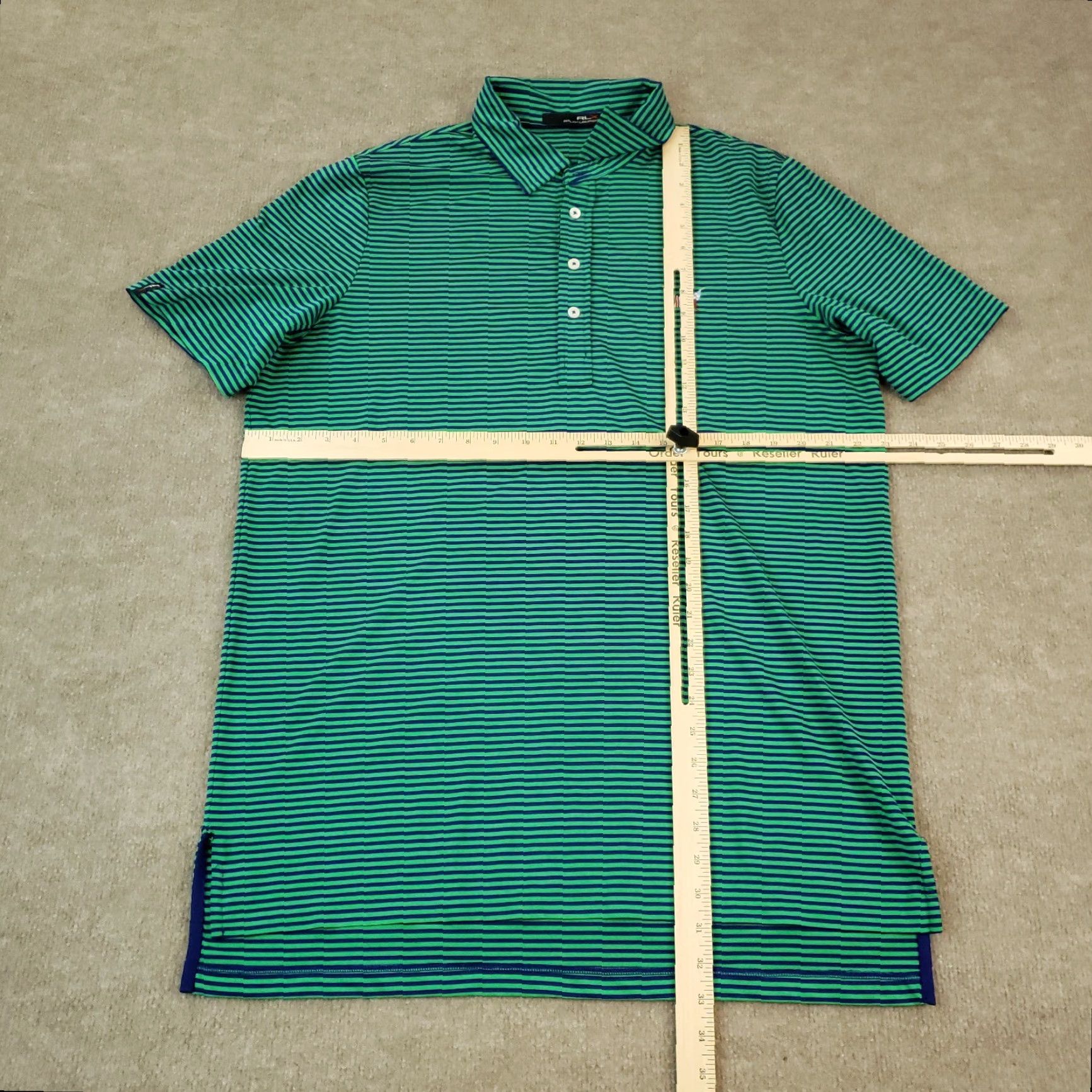 Ralph Lauren Polo Shirt Mens Large Blue Green Striped Short Sleeve Ralph Lauren RLX Size US L / EU 52-54 / 3 - 2 Thumbnail