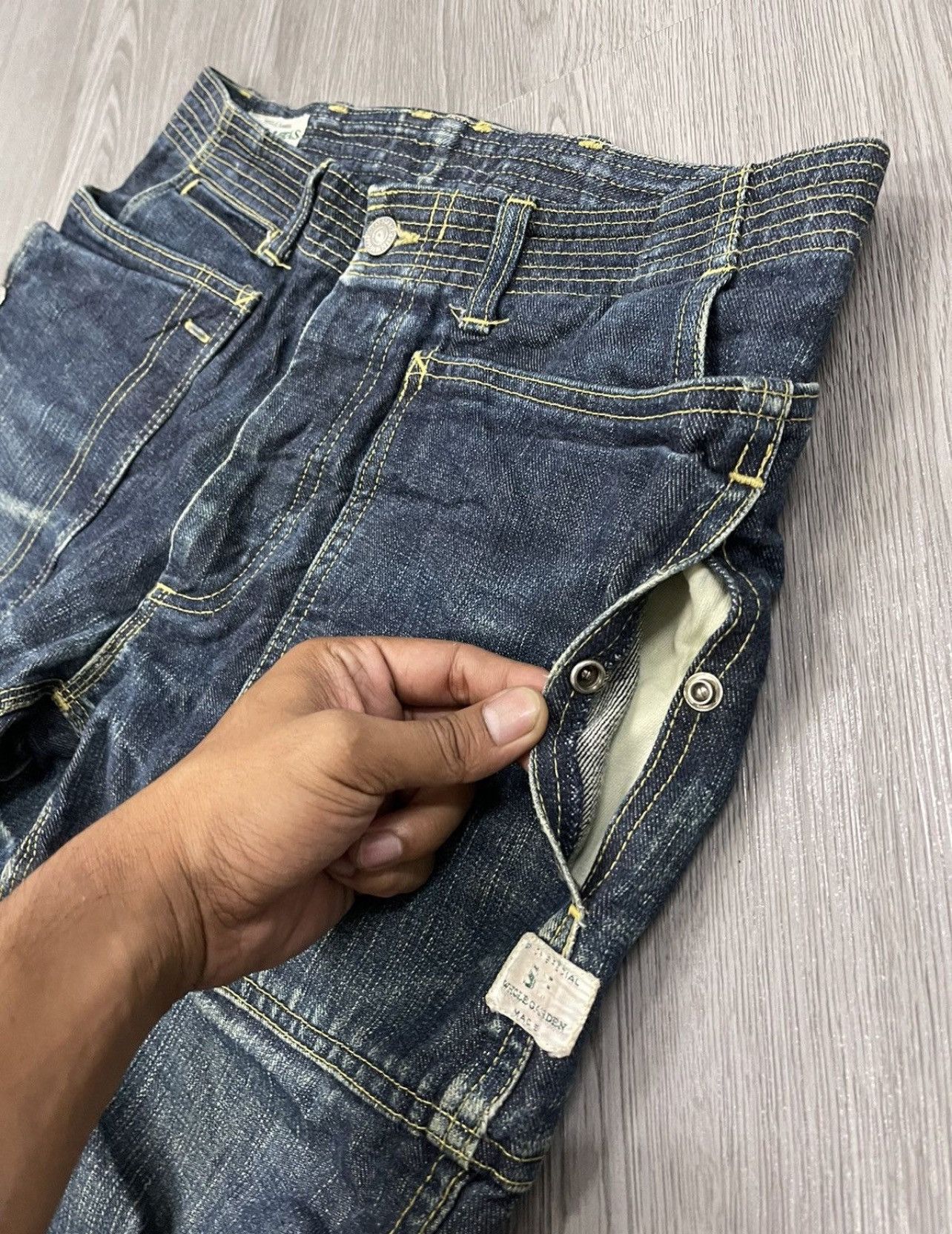 Japanese Brand × Sassafras Sassafras Fall Leaf Gardeners Denim Pant Size US 31 - 12 Thumbnail
