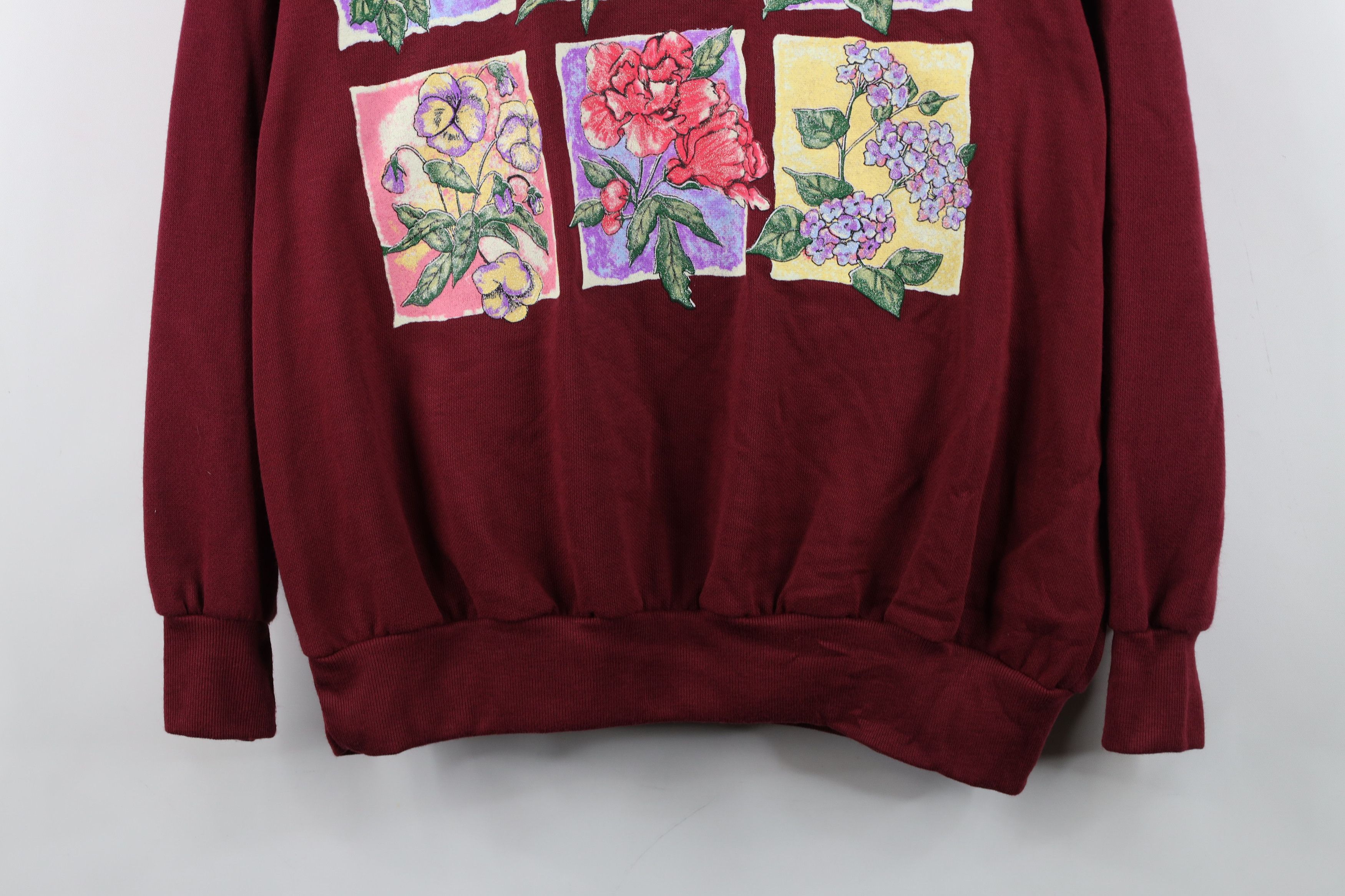 Vintage Vintage 90s Streetwear Floral Flower Layered Sweatshirt USA Size XL / US 12-14 / IT 48-50 - 3 Thumbnail
