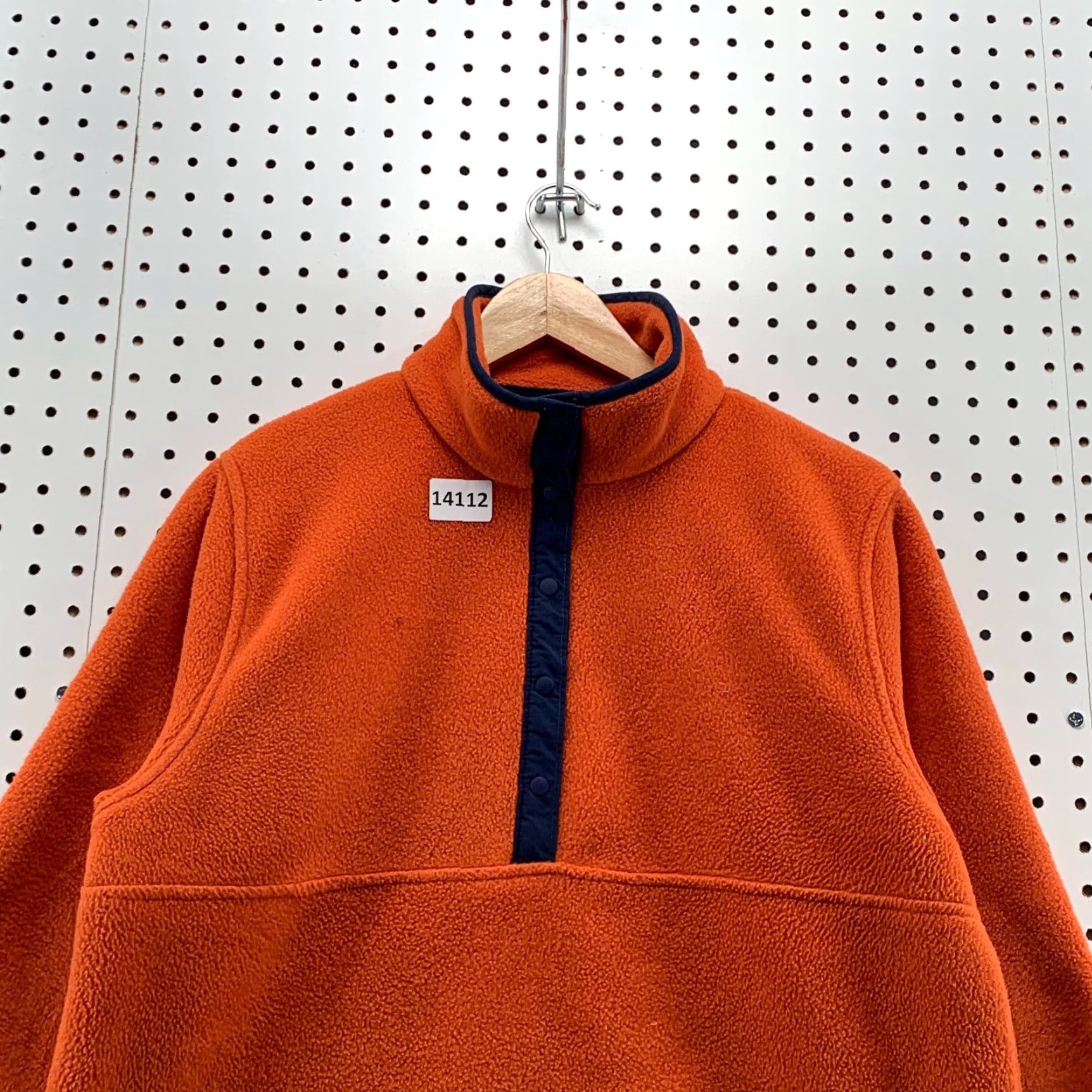 Vintage VINTAGE L.L. Bean Fleece Sweater 1/4 Snap Orange Womens Small Pullover Long Sleeve Size S / US 4 / IT 40 - 2 Thumbnail
