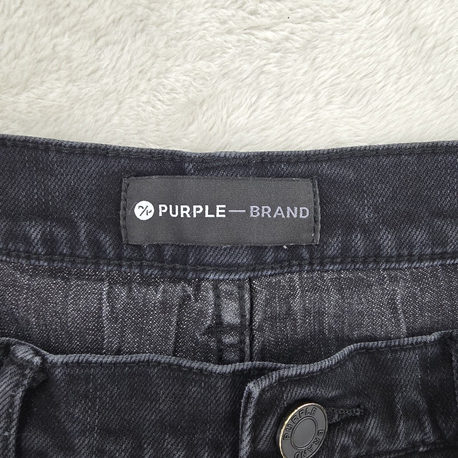 Purple Brand Purple Brand Jeans Mens 33x30 Black P001 Distressed Slim Fit Size US 33 - 9 Thumbnail