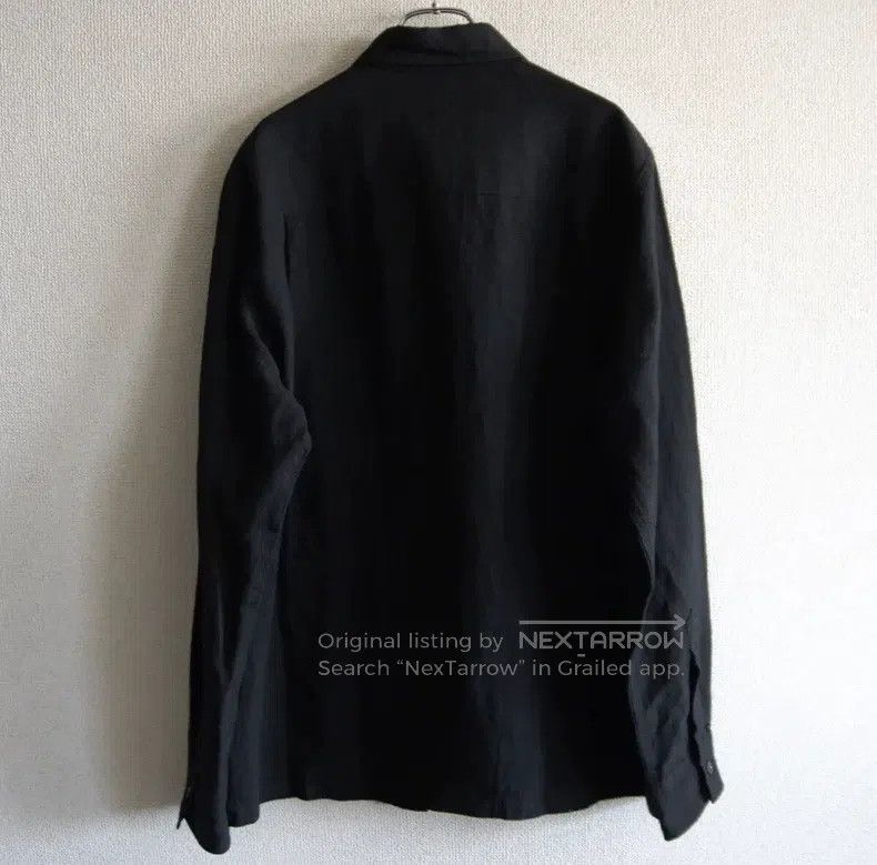 Yohji Yamamoto Yohji Yamamoto Black linen military shirt jacket Size US M / EU 48-50 / 2 - 2 Thumbnail