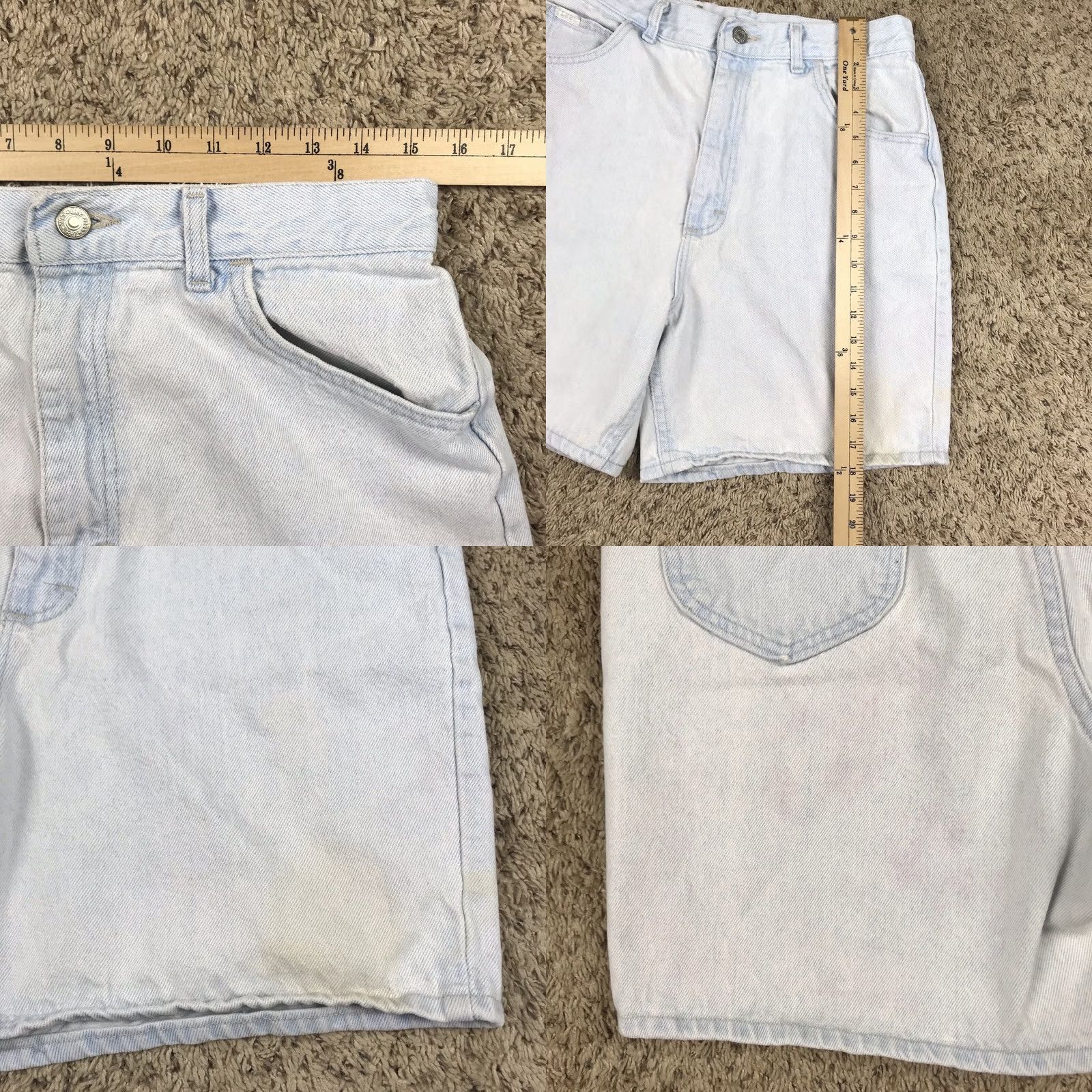 Lee VINTAGE Lees Denim High Rise Jean Shorts Sz 14 P Womens 31” Waist Mom Shorts Blue 90s Mens Womens Jeans Shorts Pocket Design Vintage Denim 5-Pocket Size 36" / US 14 / IT 50 - 8 Thumbnail