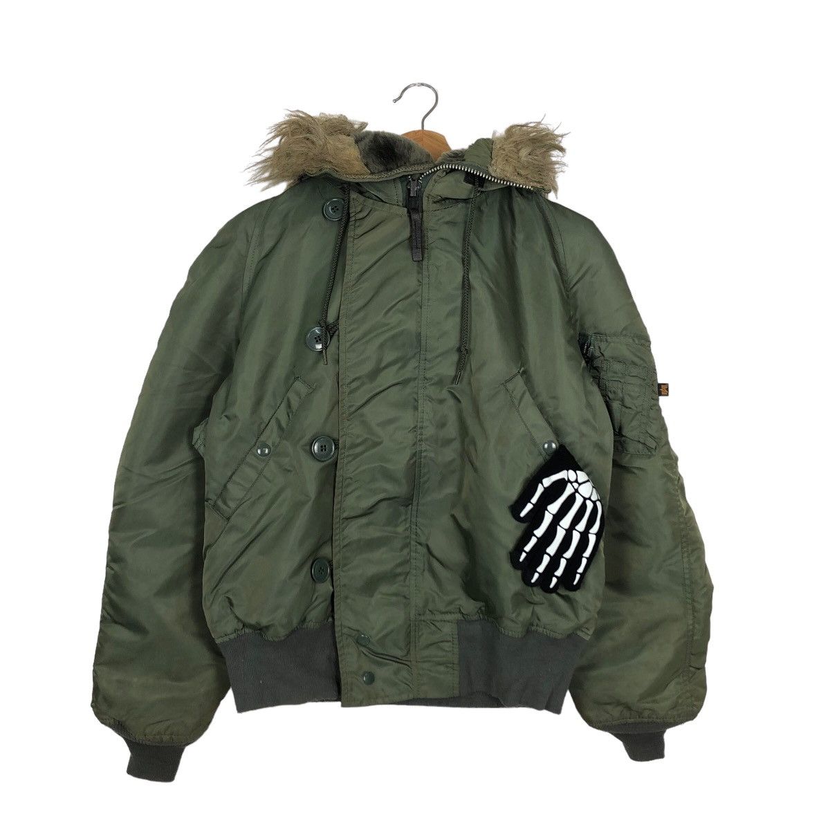 VINTAGE PARKA JACKET MINK FUR HOODIE ALPHA INDUSTRIES USA