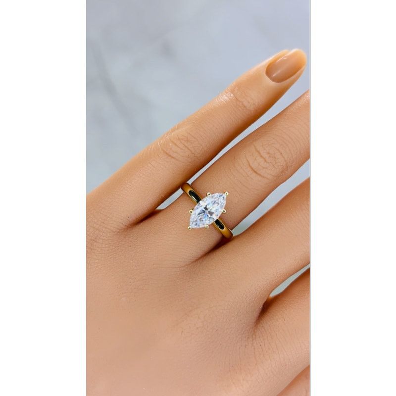 Other 2ct Marquise Cut Moissanite Solitaire Engagement Ring Size ONE SIZE - 3 Thumbnail