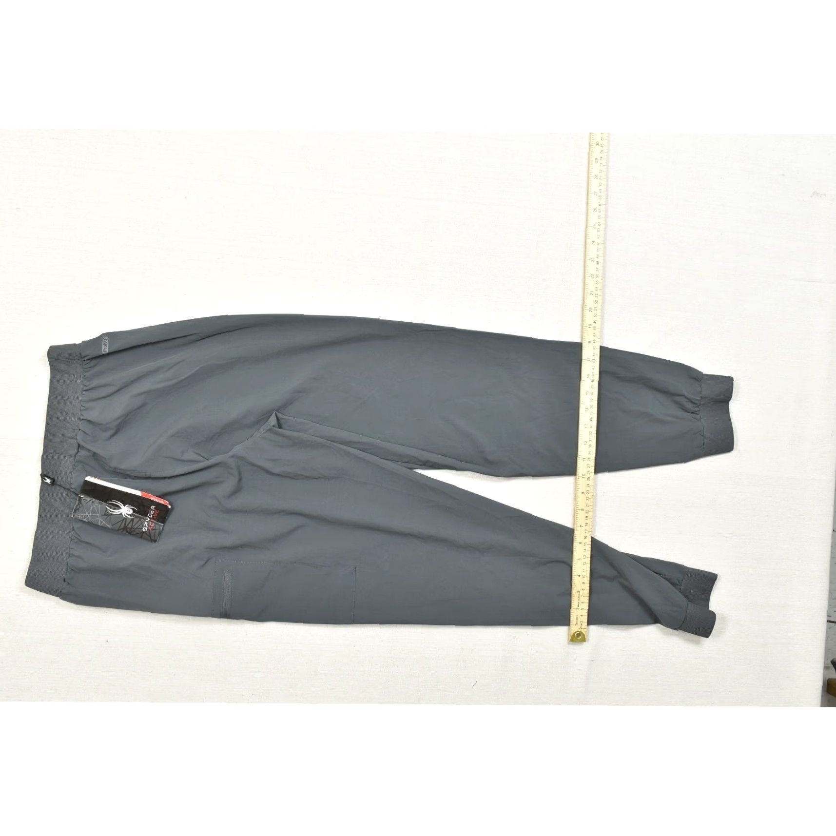 Spyder Spyder Active Men Gray Jogger Pants Regular Medium Stretch Logo Pocket Size US 31 - 6 Thumbnail