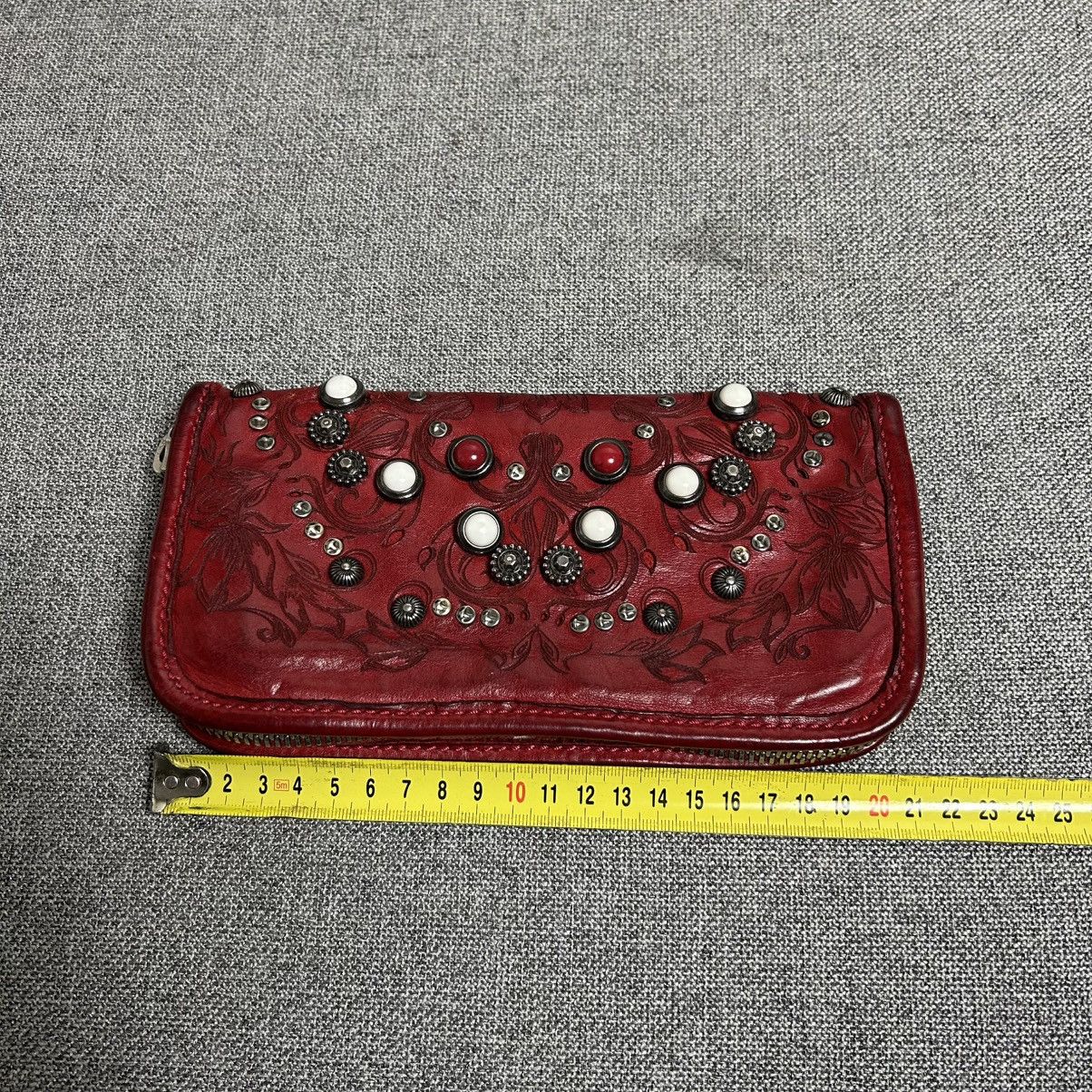 Campomaggi Campomaggi “Siena” Red Leather Wallet With Studs Size ONE SIZE - 15 Thumbnail