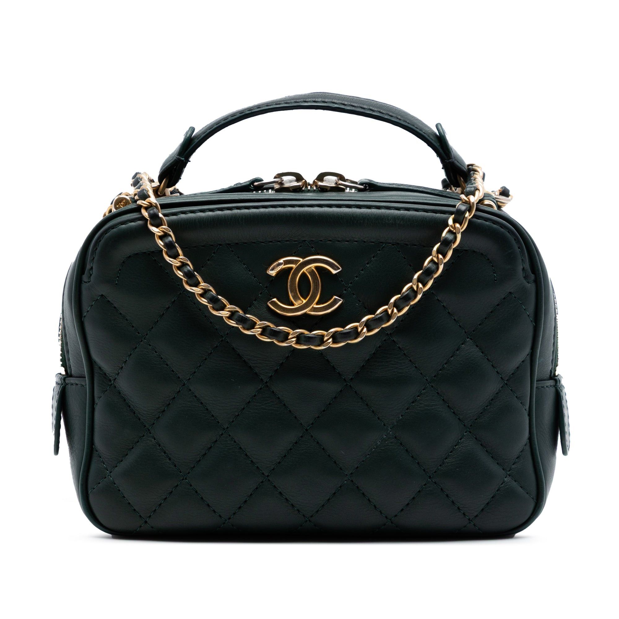 Chanel Small CC Quilted Calfskin Top Handle Vanity Case with Chain Size ONE SIZE - 1 Thumbnail