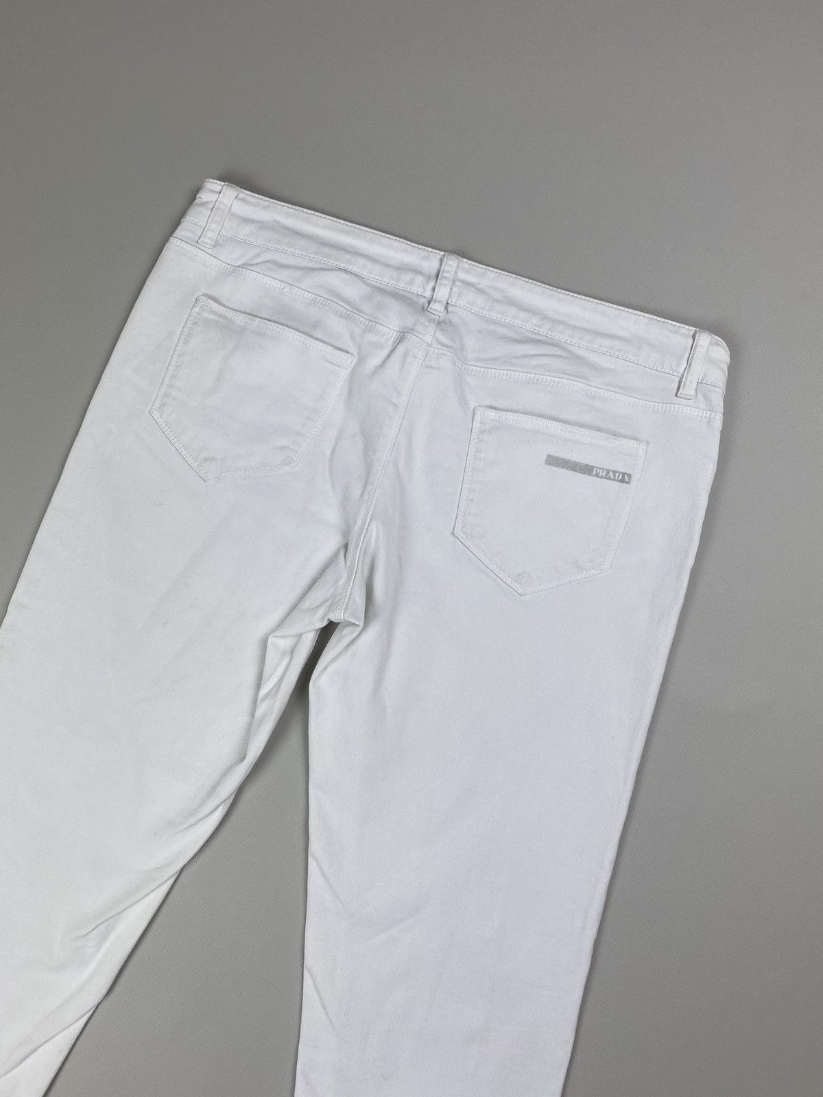 Prada Prada ladies cropped denim Breeches jeans size 29 white Size 29" - 21 Thumbnail