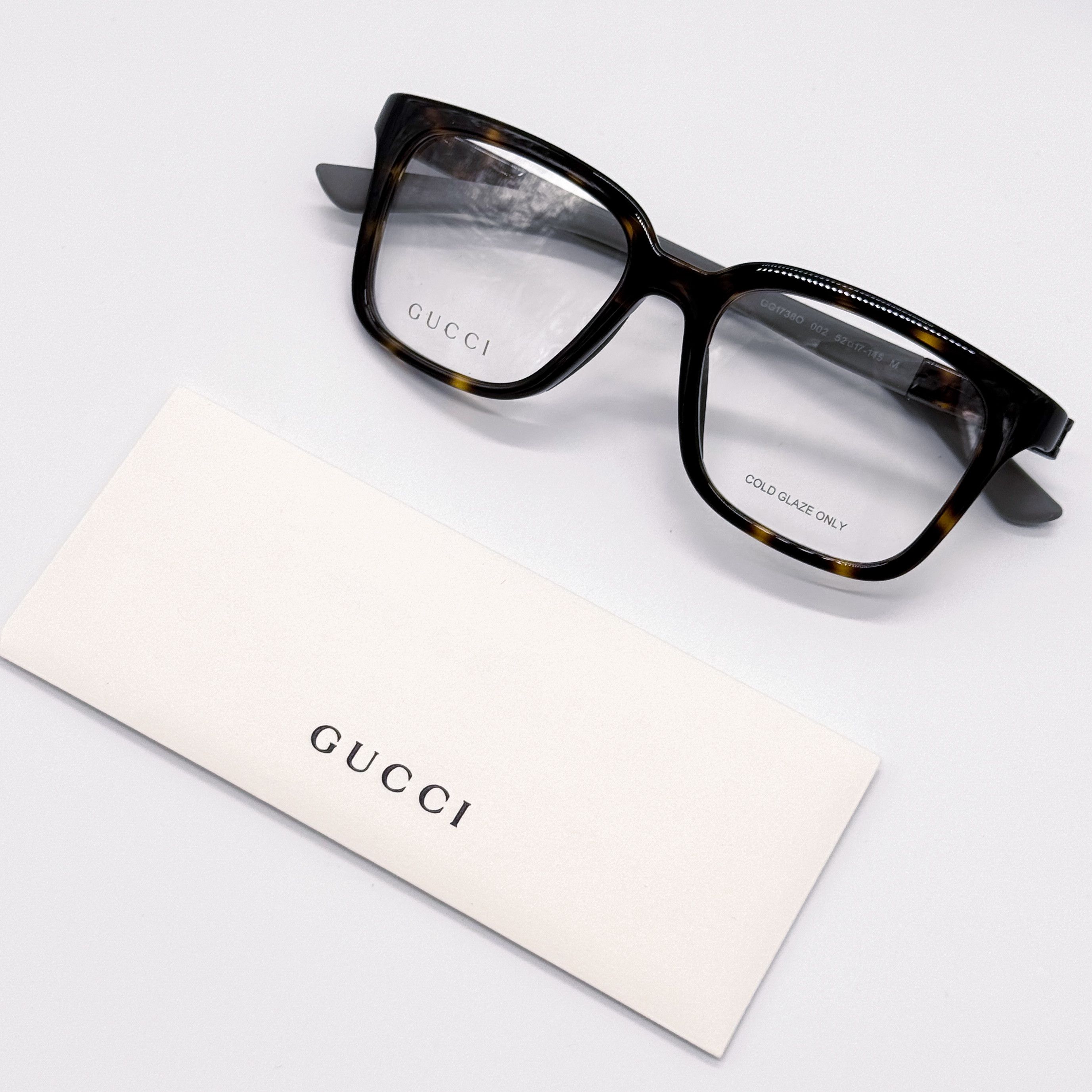 Gucci NEW GUCCI GG1738O 002 HAVANA/GREY MEN EYEGLASSES GUCCI Size ONE SIZE - 9 Thumbnail