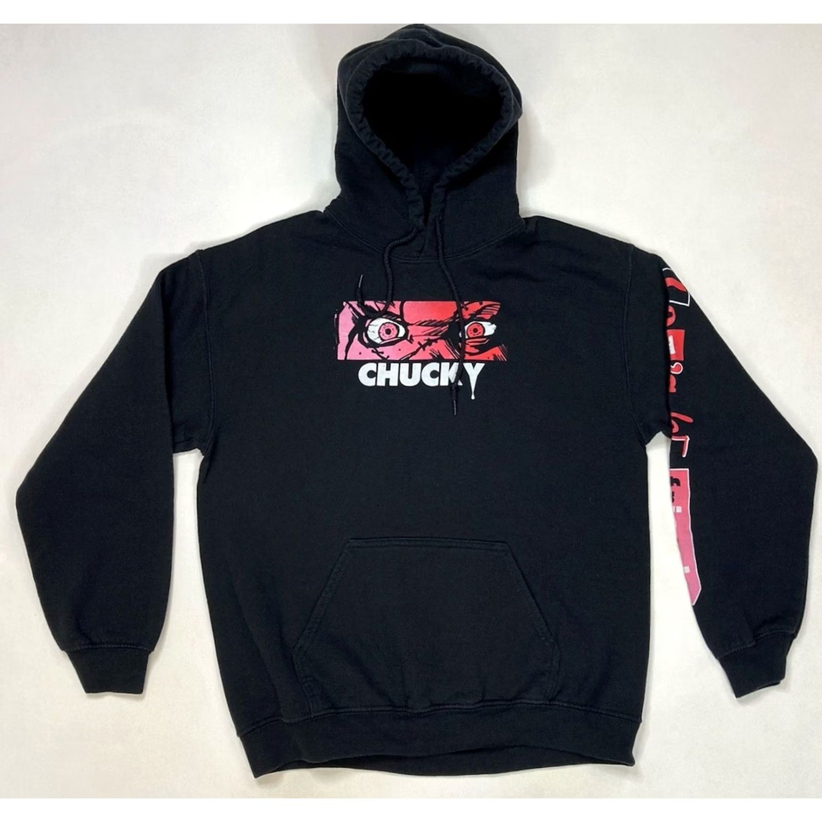 Vintage VINTAGE Chucky Let’s Be Friend Movie Graphic Pullover Hoodie Women Small Black Size S / US 4 / IT 40 - 4 Thumbnail