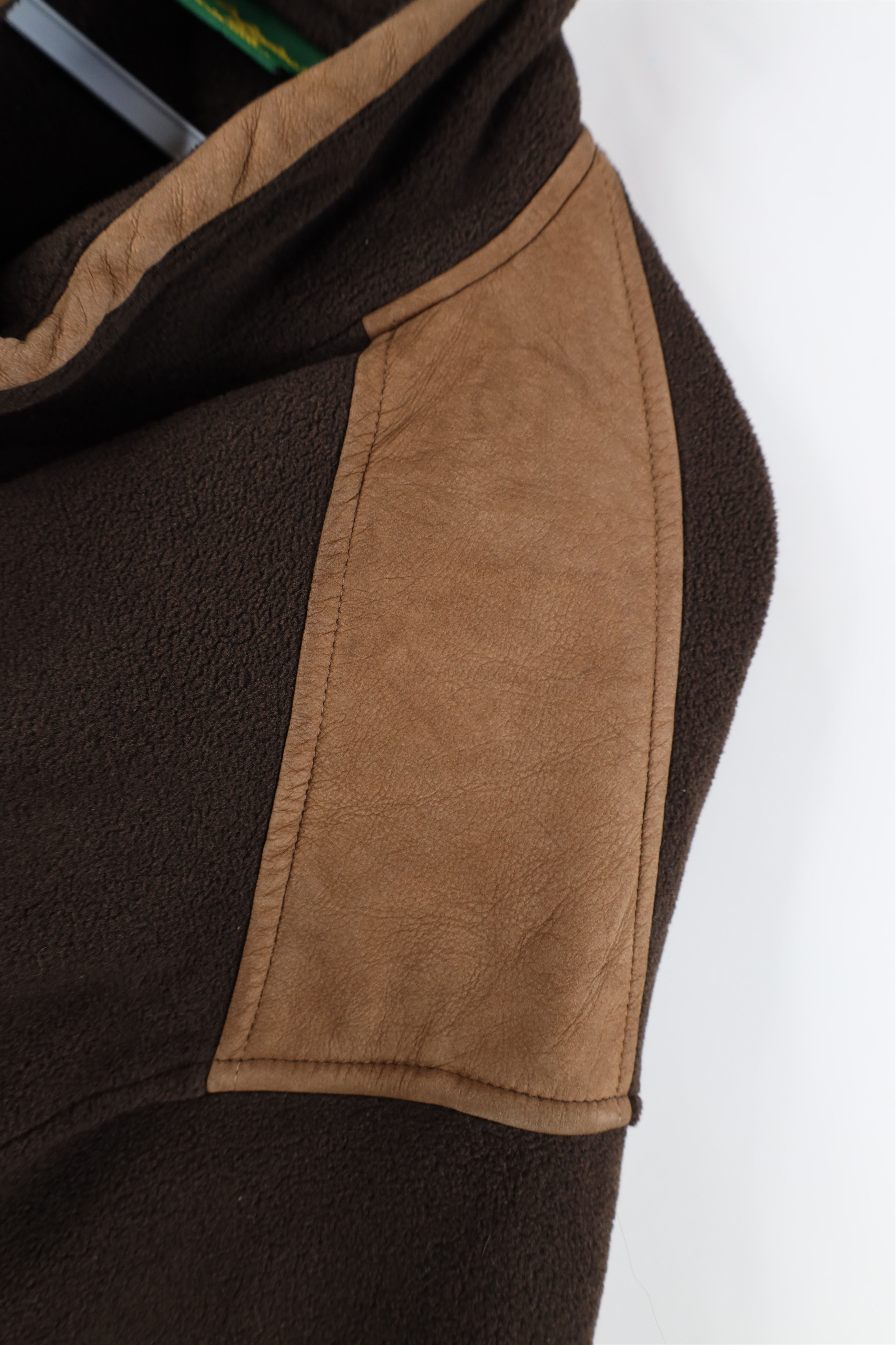 Cabelas Vintage 90s Cabelas Suede Leather Trim Zip Fleece Jacket Size US XXL / EU 58 / 5 - 8 Thumbnail