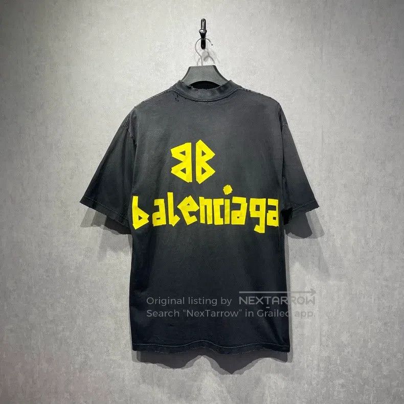 Balenciaga Balenciaga Tape Logo Printed Short Sleeve Size US XS / EU 42 / 0 - 2 Thumbnail