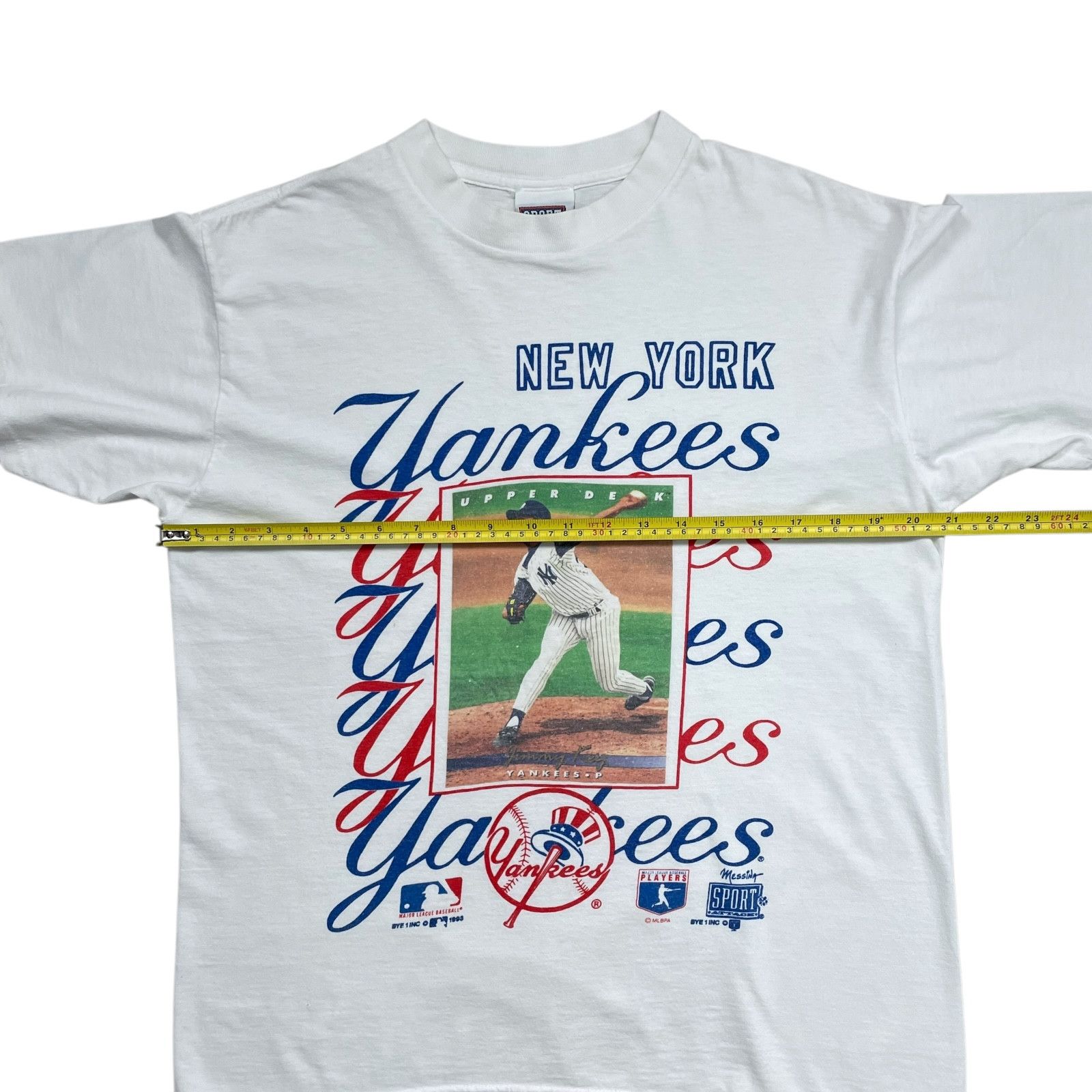 MLB RARE 90s NEW YORK YANKEES JIMMY KEYS UPPER DECK 1993 T-SHIRT Size US L / EU 52-54 / 3 - 8 Thumbnail