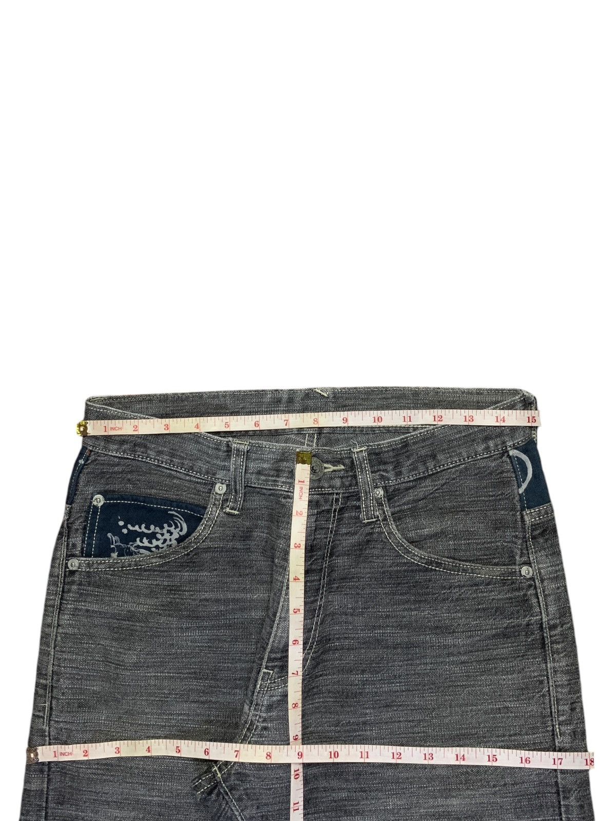 Japanese Brand Vintage Japanese Brand Karakuri Faded Style Loose Jeans Size US 30 / EU 46 - 12 Thumbnail