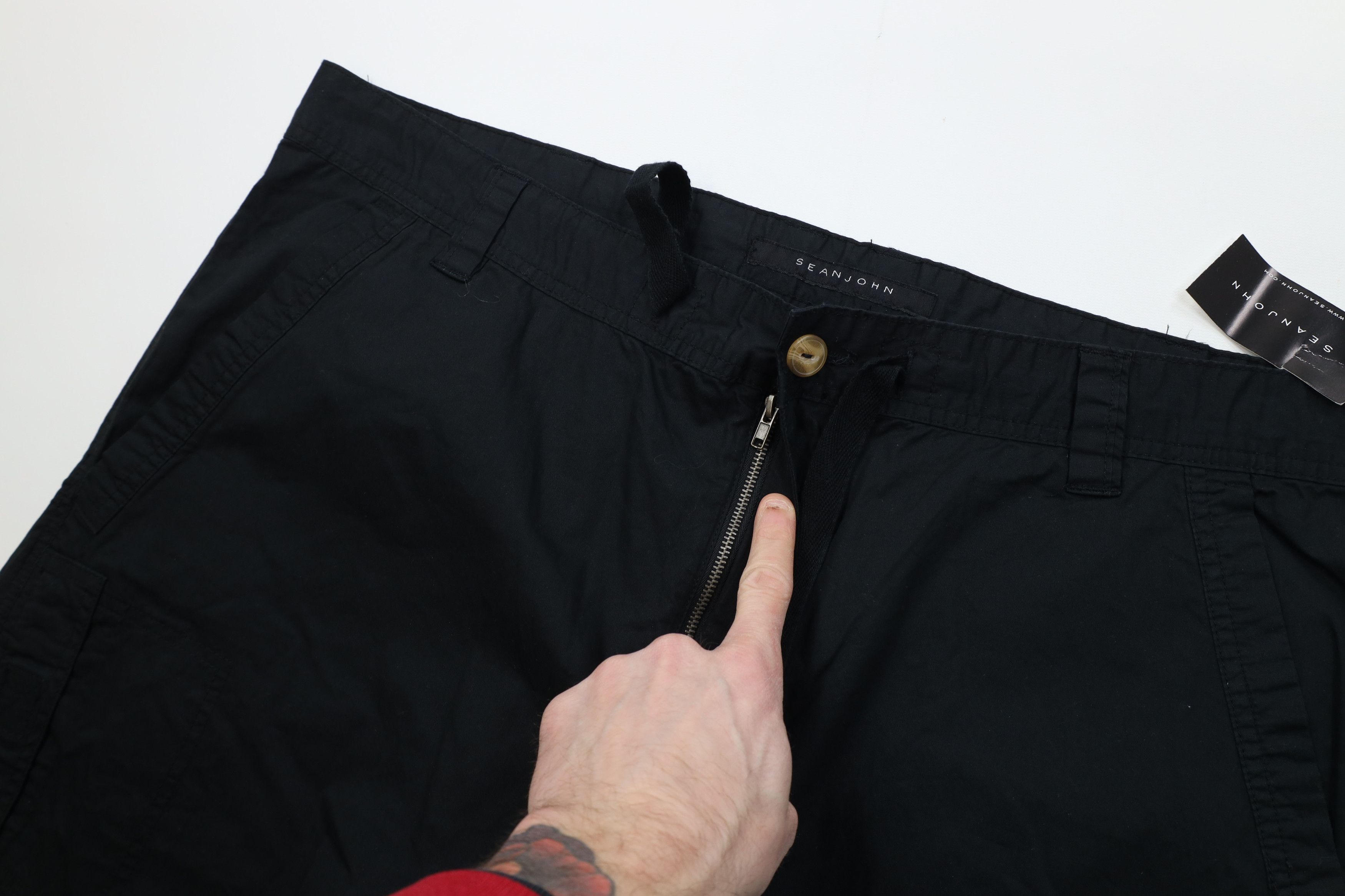 Sean John Deadstock Vintage Y2K Sean John Wide Leg Cargo Pants Black Size US 42 / EU 58 - 7 Thumbnail