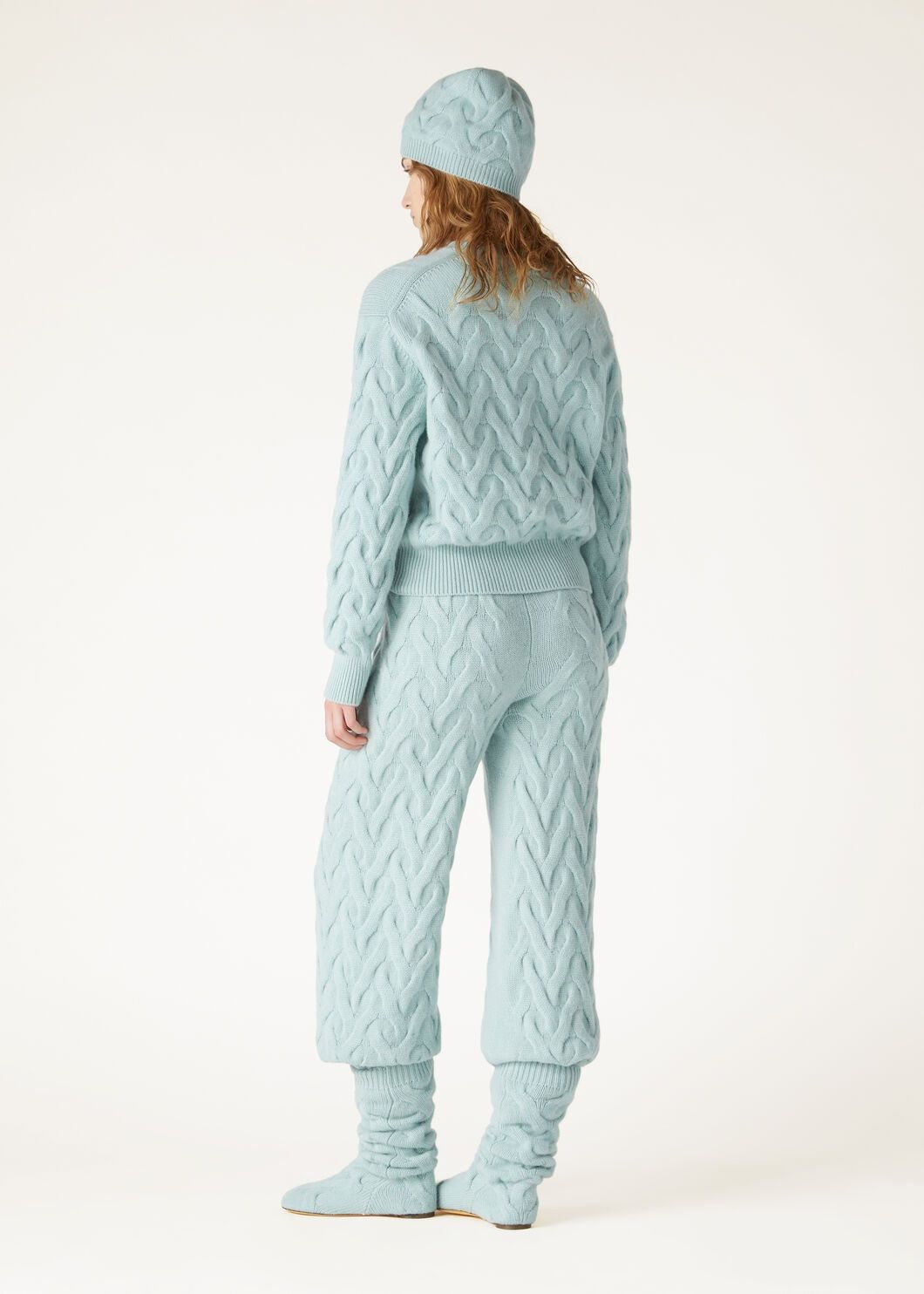 Loro Piana o1w1db10825 FAO6246 Cocooning Crewneck Sweater in Light Blue Size XS / US 0-2 / IT 36-38 - 5 Thumbnail