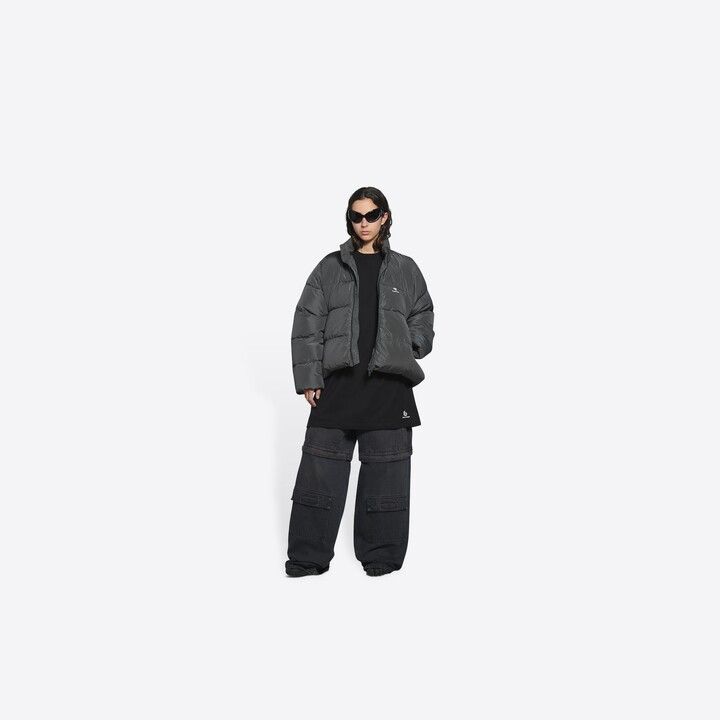 Balenciaga o1bcso1str1124 Sporty B C-Shape Puffer Jacket in Black Size XS / US 0-2 / IT 36-38 - 3 Thumbnail