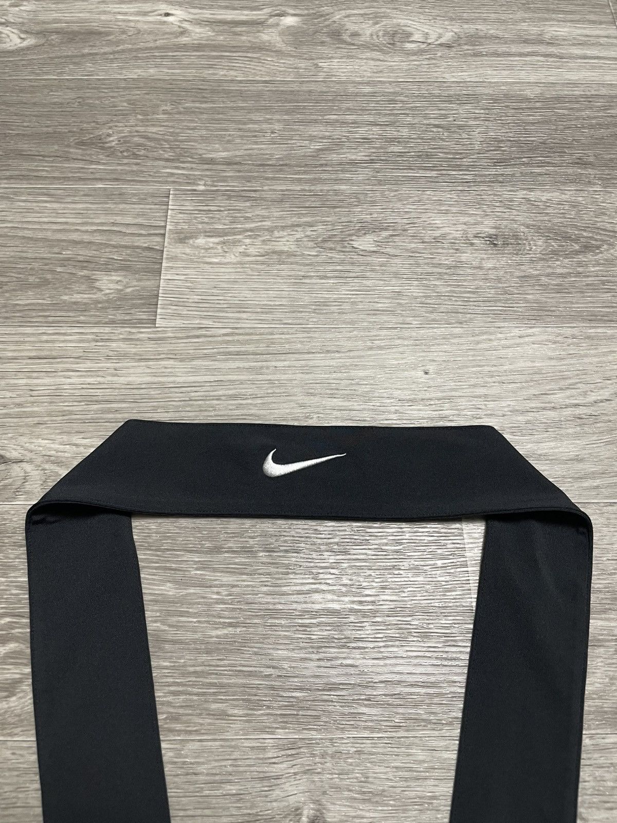 Nike Nike Dri Fit Black Fabric Head Tie With White Swoosh Logo Size ONE SIZE - 3 Thumbnail