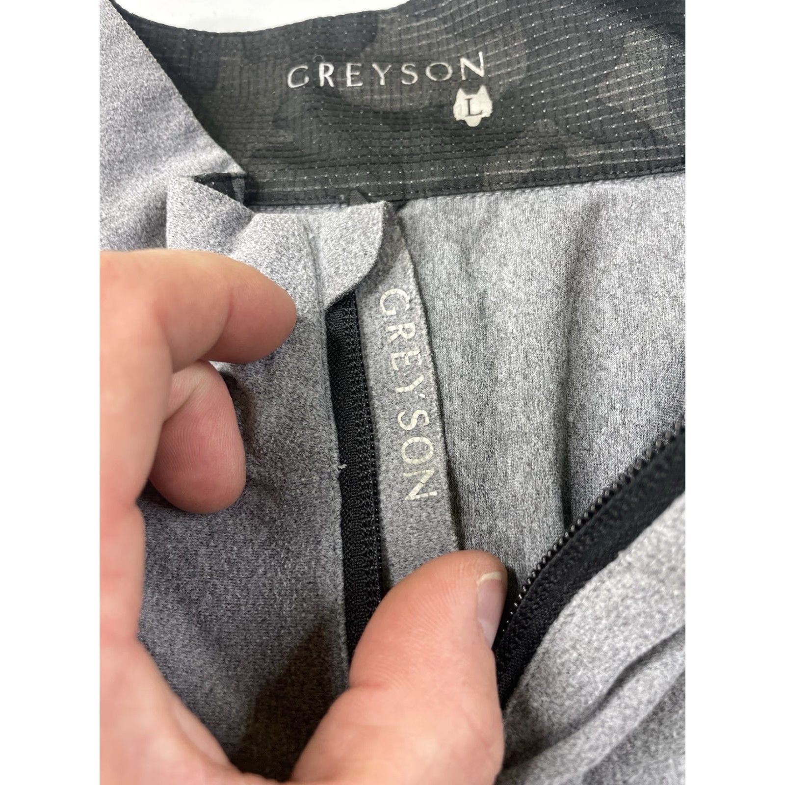 Vintage Greyson Tate 1/4 Zip Mock Neck Pullover Mens L Gray Embroidered Logo Zip Casual Activewear Golf | 1/4 Zip | Regular Fit Size US L / EU 52-54 / 3 - 5 Thumbnail