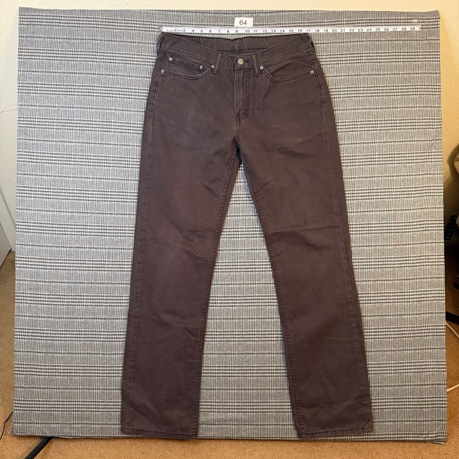 Levi's Levi's 514 Men's Jeans Black Cotton Denim Straight Fit 34x34 Size US 34 / EU 50 - 3 Thumbnail