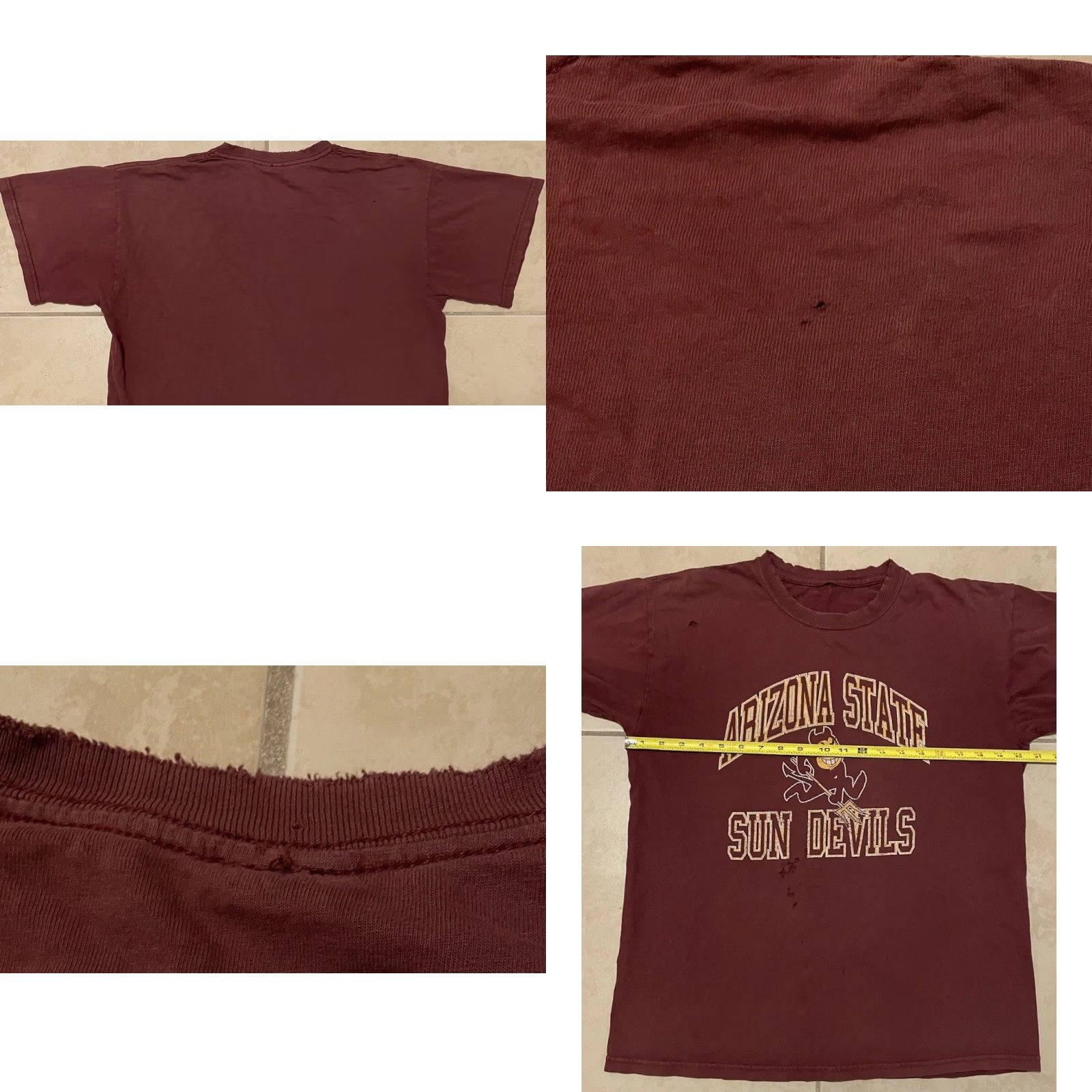 Vintage VINTAGE ASU Sun Devils T-Shirt S Red 90s Grunge Arizona State University PE College Sports Vintage Shirt Mens Size US S / EU 44-46 / 1 - 10 Thumbnail