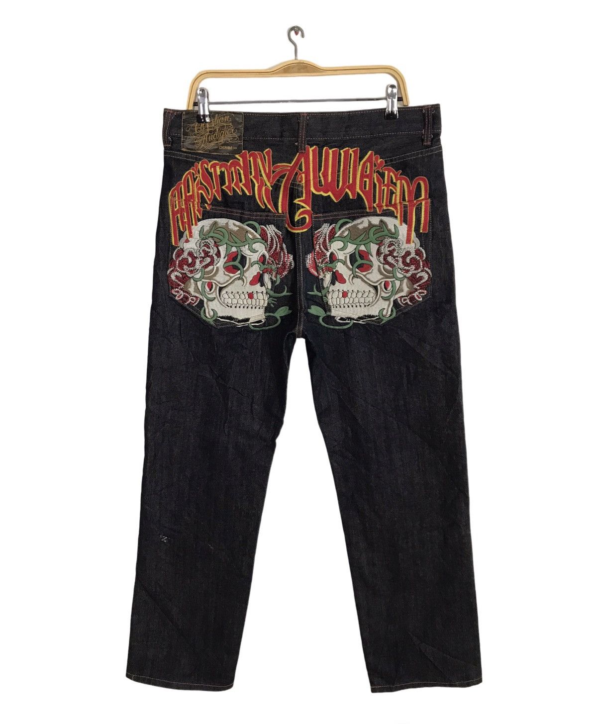 Christian Audigier Ed Hardy Denim Christian Audigier Embroidery Skull Bone Logo Size US 36 / EU 52 - 1 Thumbnail