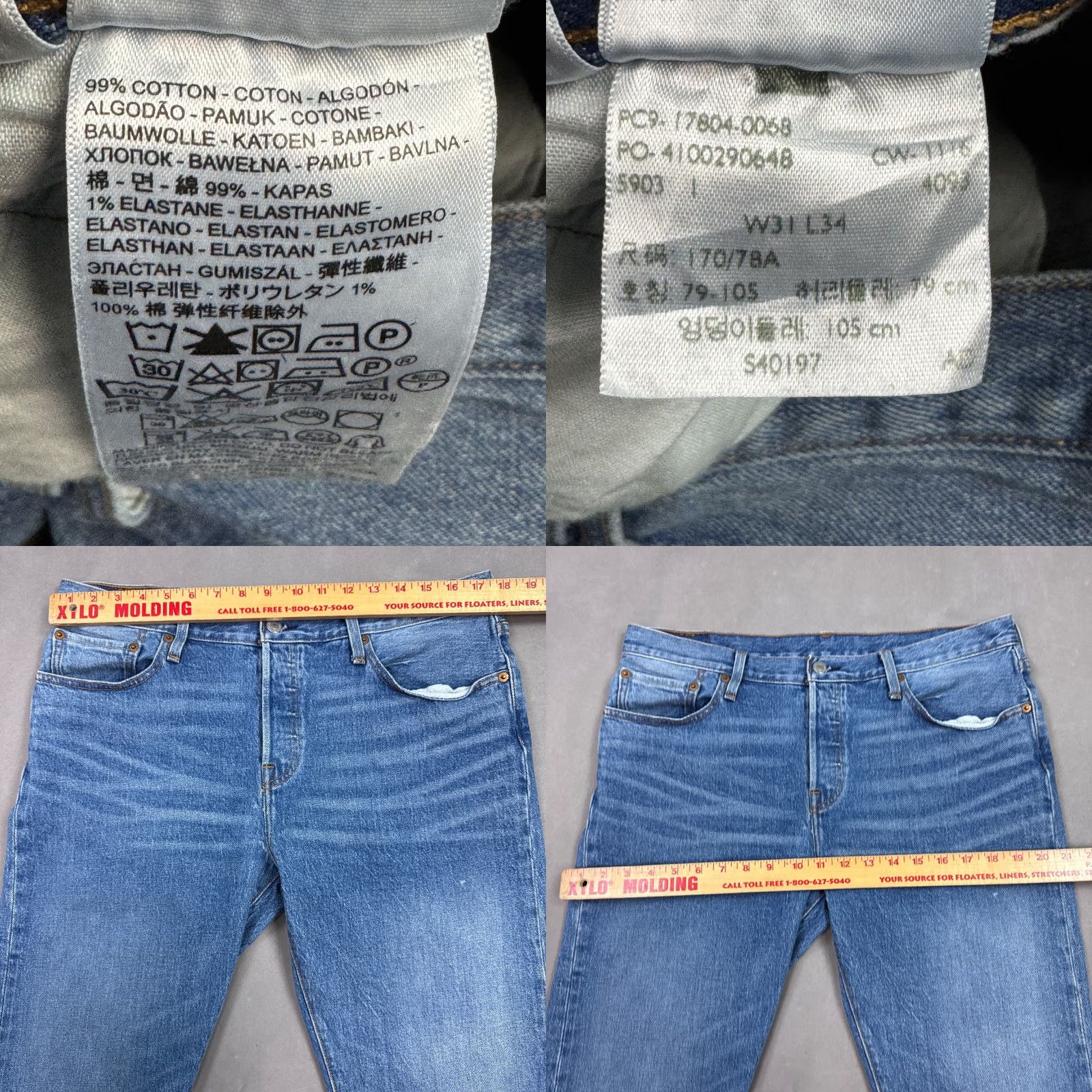 Levi's VINTAGE Levi's 501 Jeans Women Blue High Rise Denim Pant Button Fly 35x30 501 CT Series Womens Jeans Size 24" / US 00 / IT 34 - 8 Thumbnail