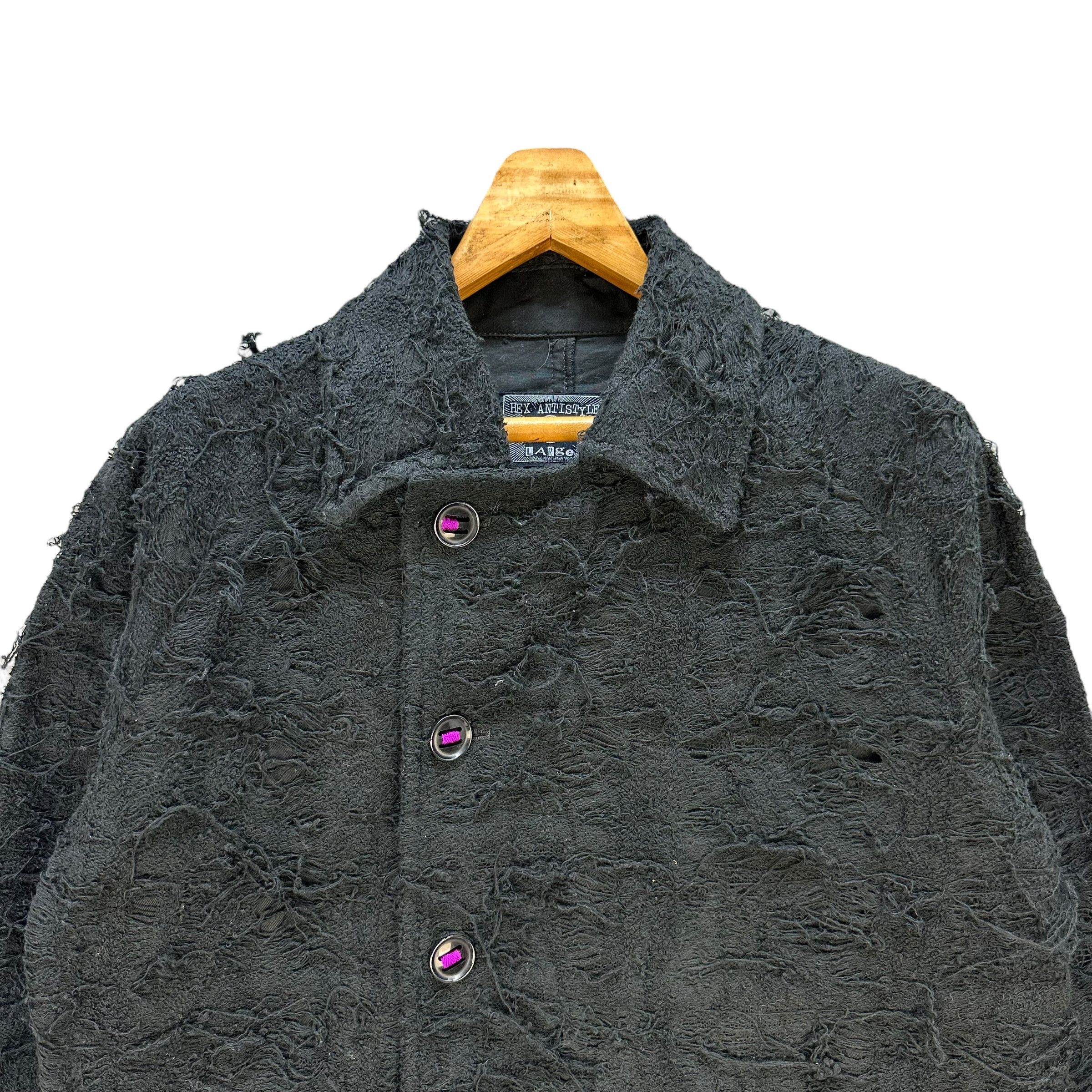 Hex Antistyle HEX ANTISTYLE Distressed Deconstructed Jacket #A77-1872 Size US L / EU 52-54 / 3 - 2 Thumbnail