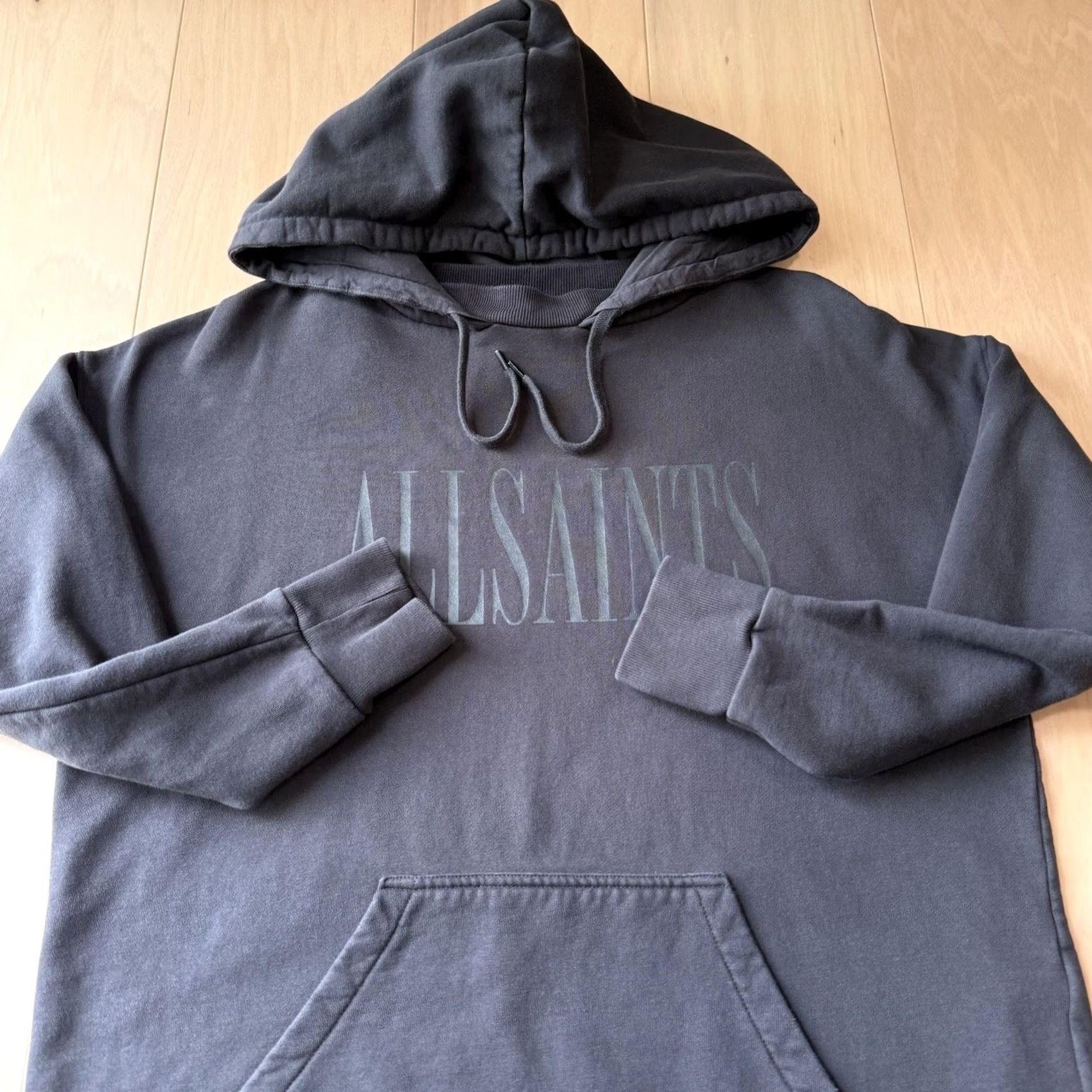 Allsaints All Saints Hoodie XS Dark Gray Hooded Fleece Pullover Streetwear New York Size US XS / EU 42 / 0 - 4 Thumbnail