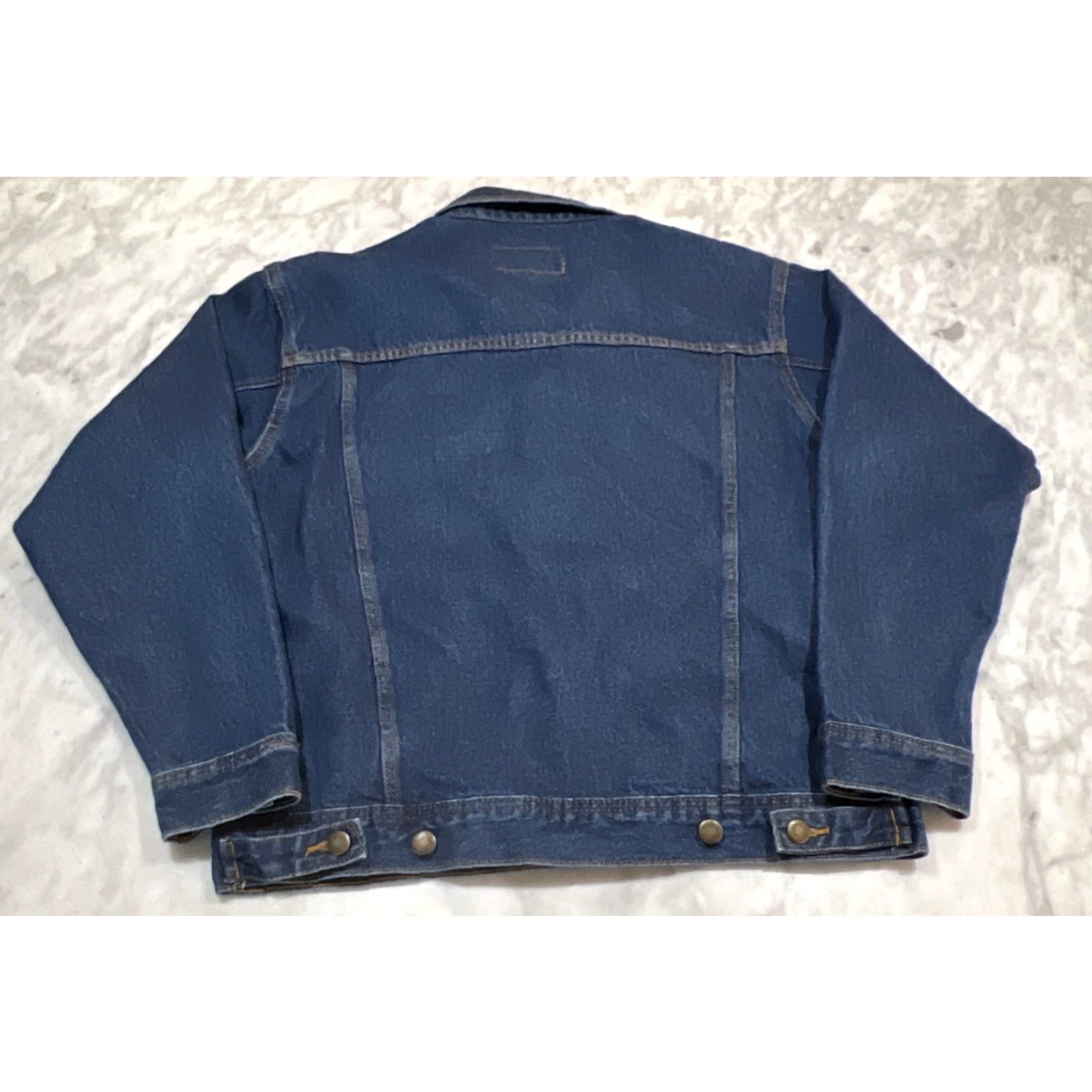 Wrangler Wrangler Rugged Wear Denim Jacket Men M Blue RJK30AN Trucker Dark Bomber Jacket Jeans Style Size US 31 - 5 Thumbnail