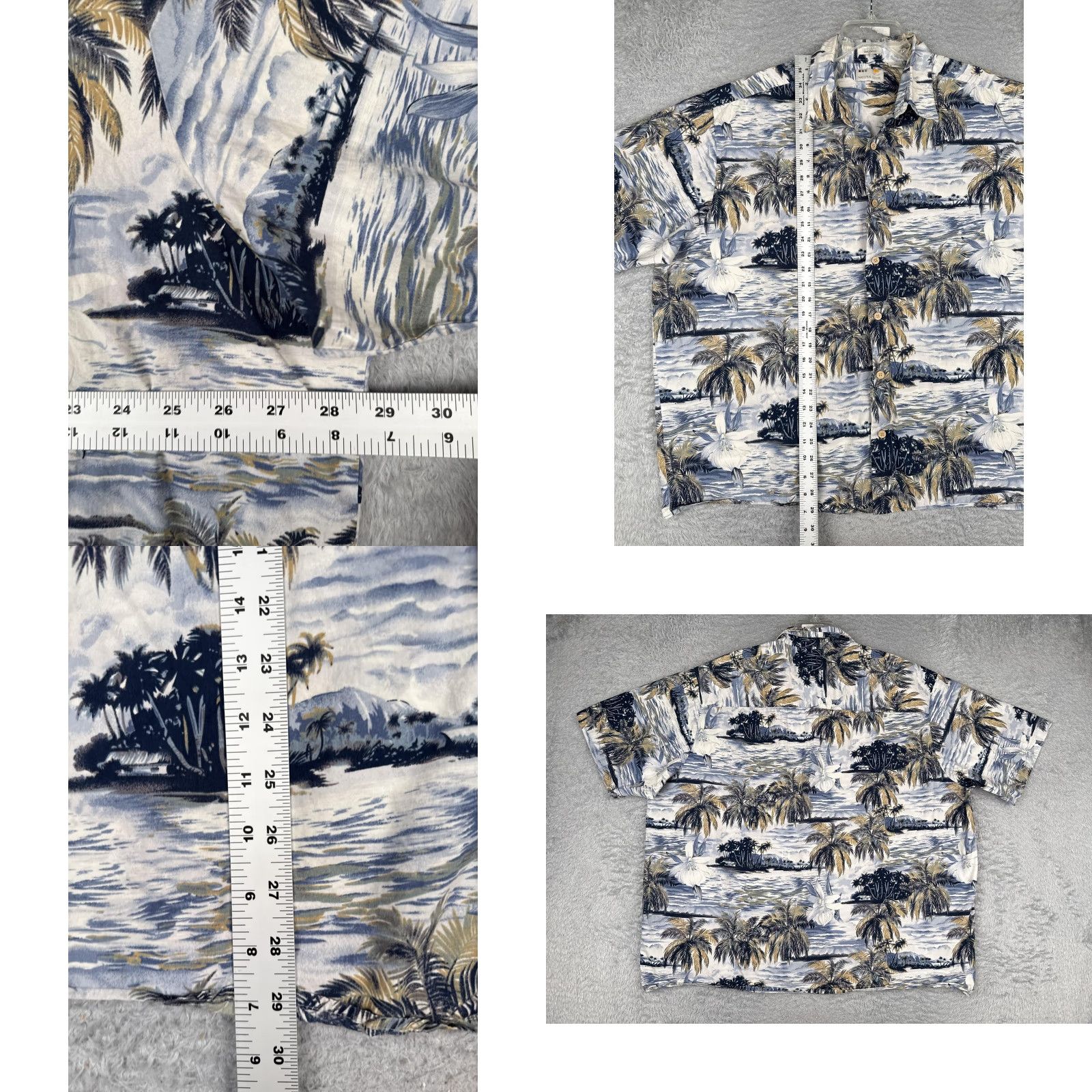Vintage Natural Issue Shirt Mens 2XL Blue Short Sleeve Hawaiian Button Up Beach Casual Size US XXL / EU 58 / 5 - 8 Thumbnail
